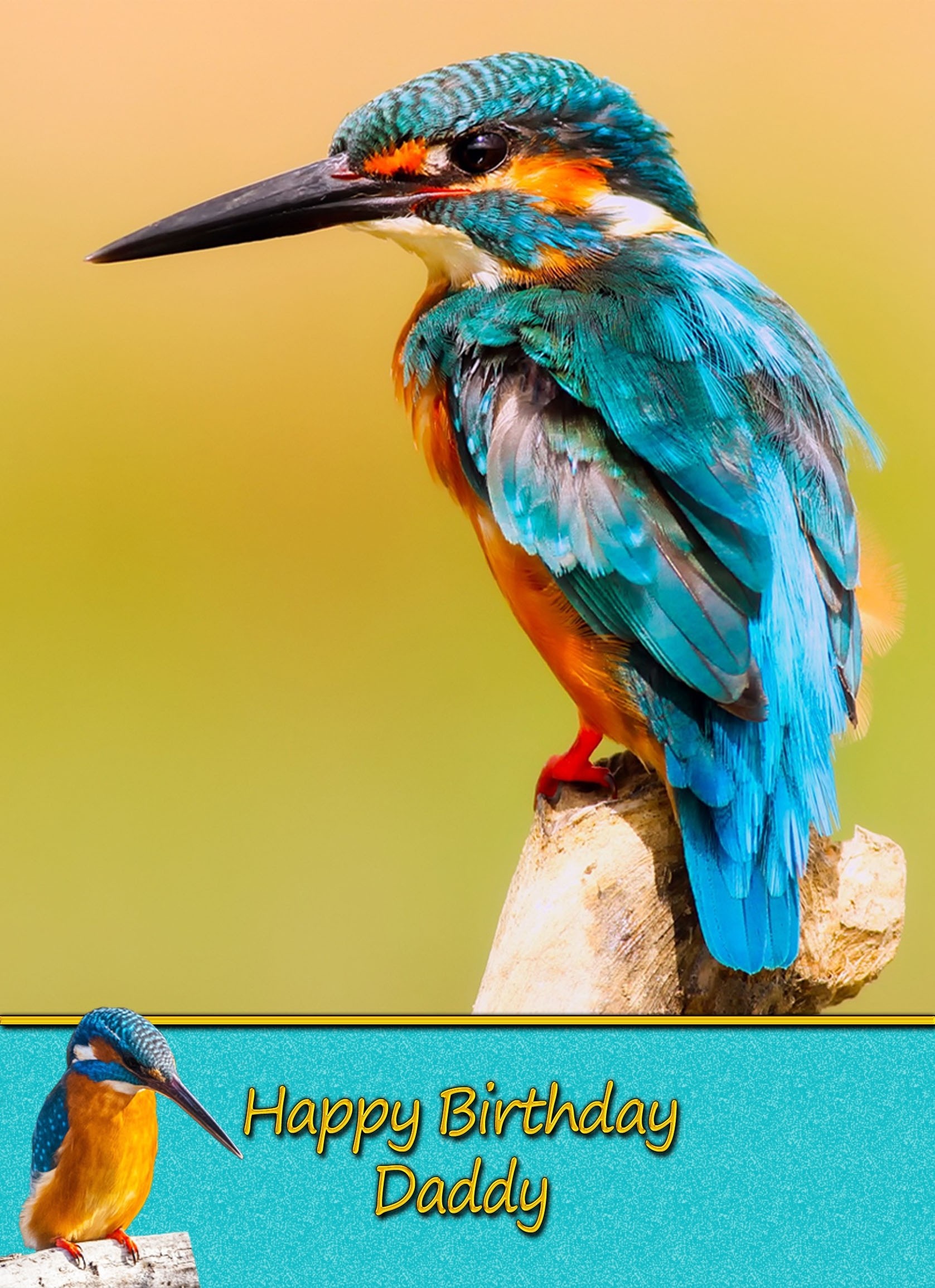 Personalised Kingfisher Card