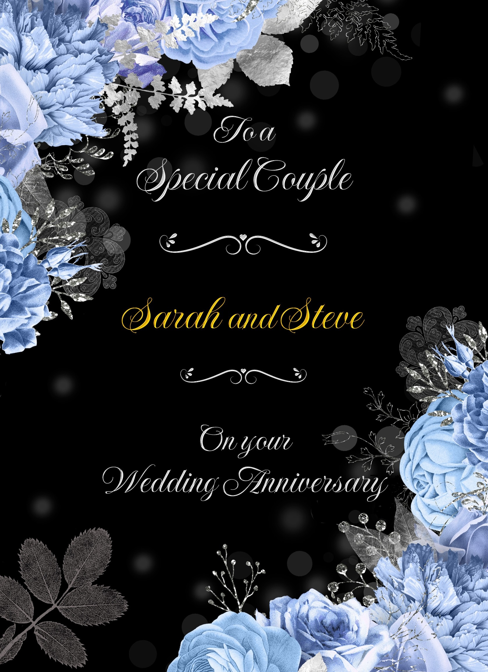 Personalised Wedding Anniversary Card (Special Couple)