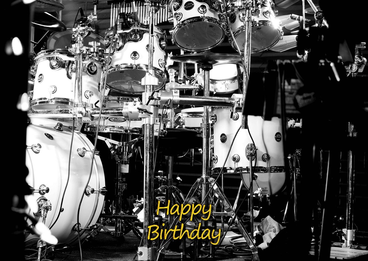 Drums Birthday Card