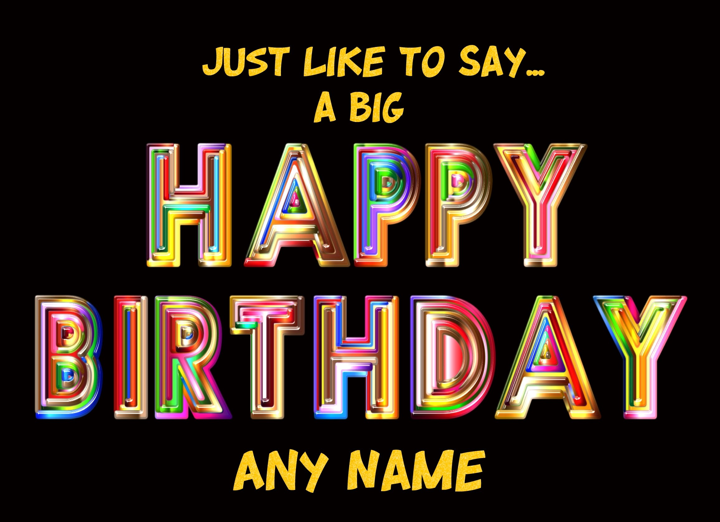 Personalised Happy Birthday Card