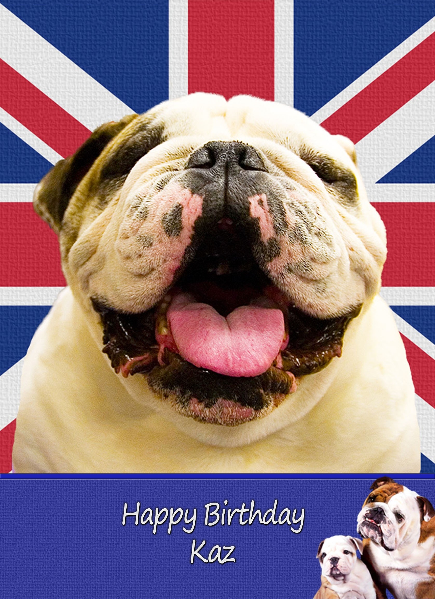 Personalised Bulldog Card