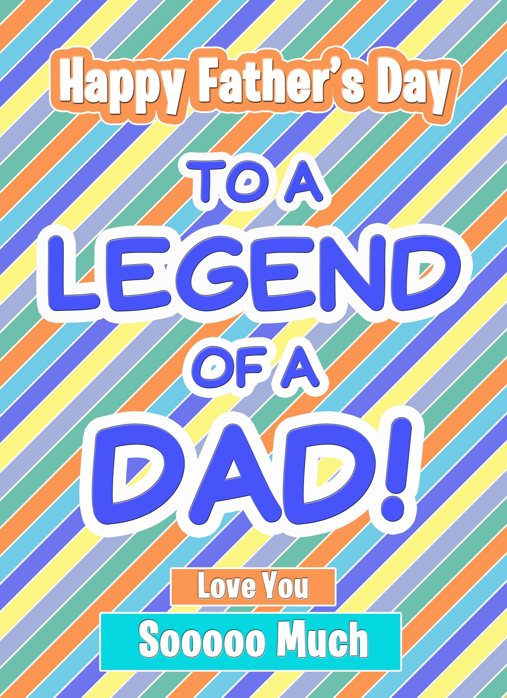 Fathers Day Card (Dad, Legend)