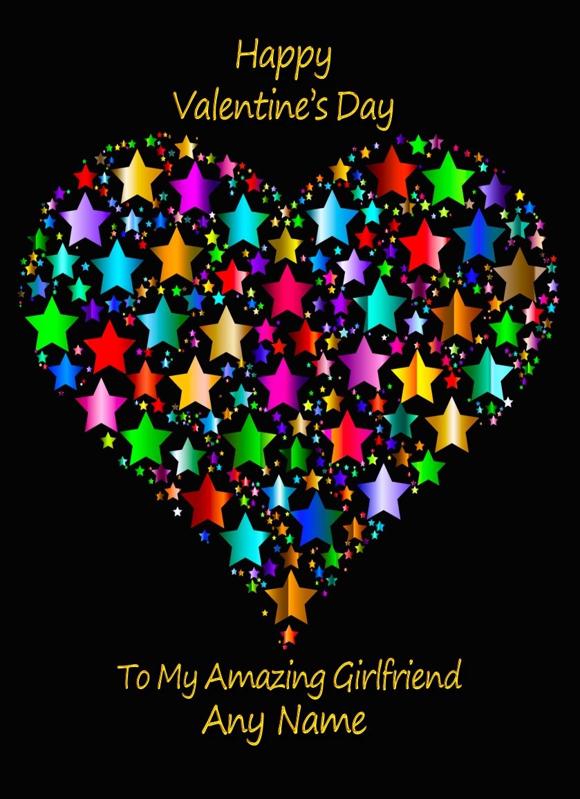 Personalised Valentines Day 'Girlfriend' Verse Poem Greeting Card