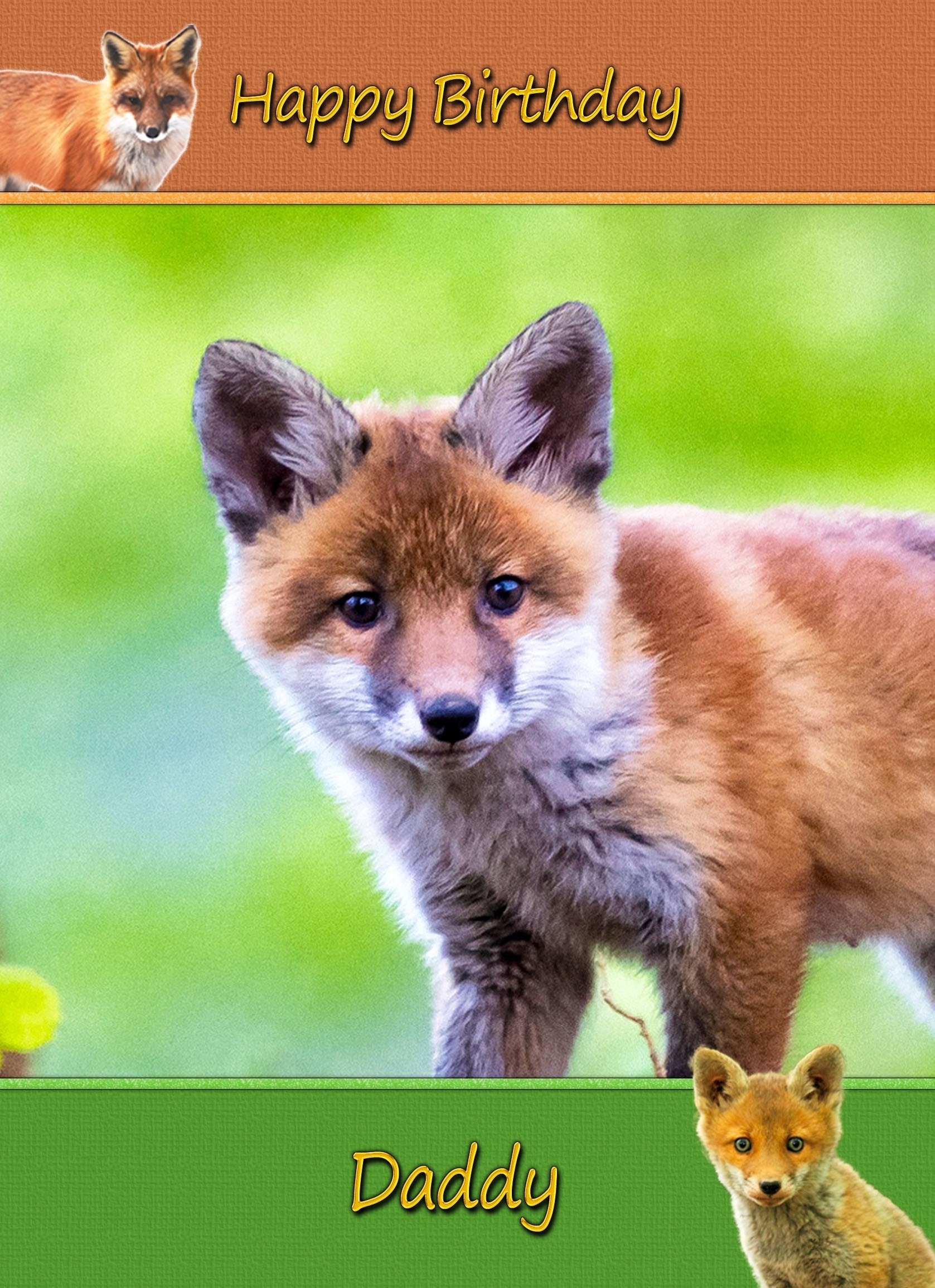 Personalised Fox Card
