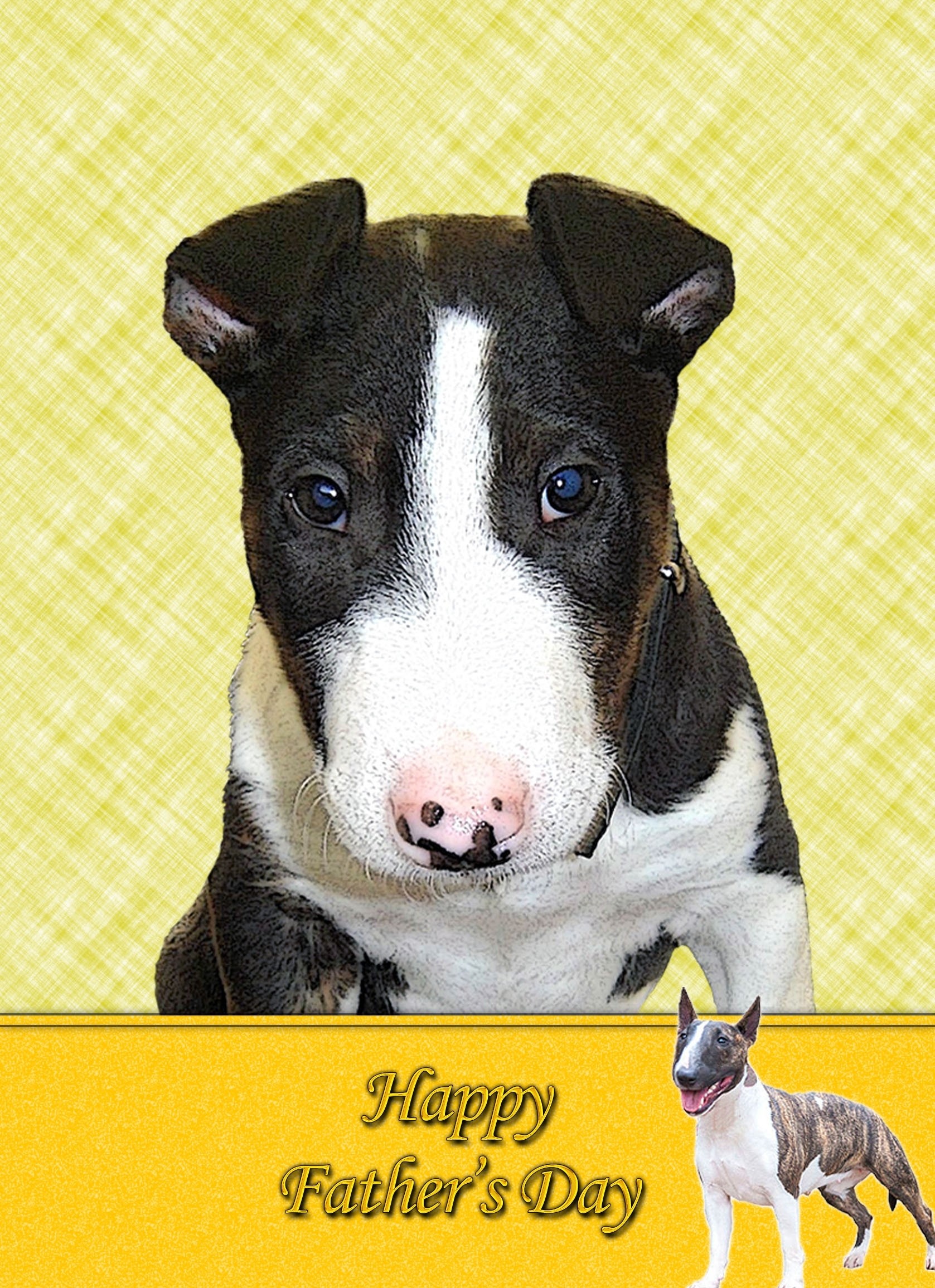 English Bull Terrier Father's Day Card