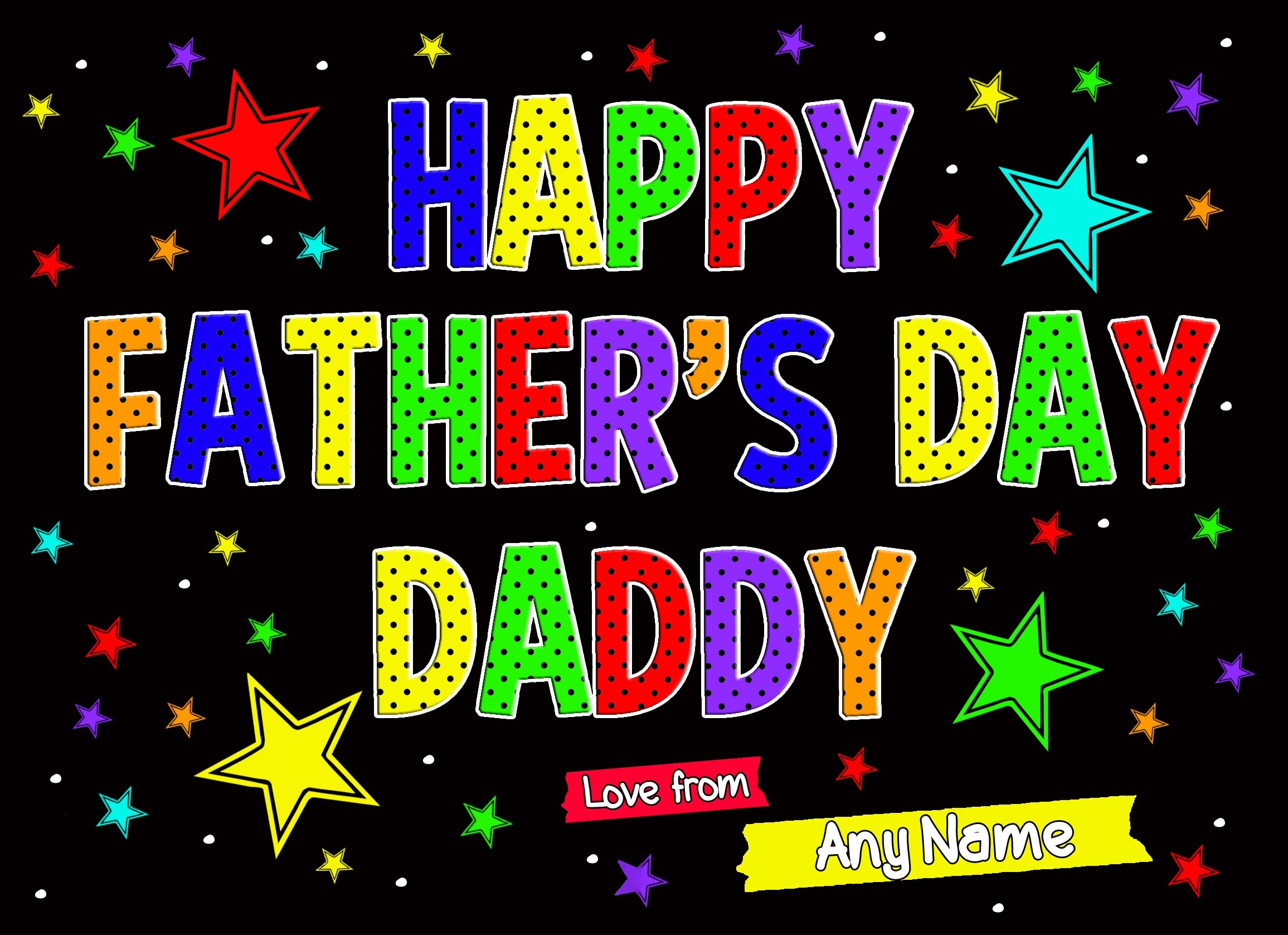Personalised Fathers Day Card (Daddy)