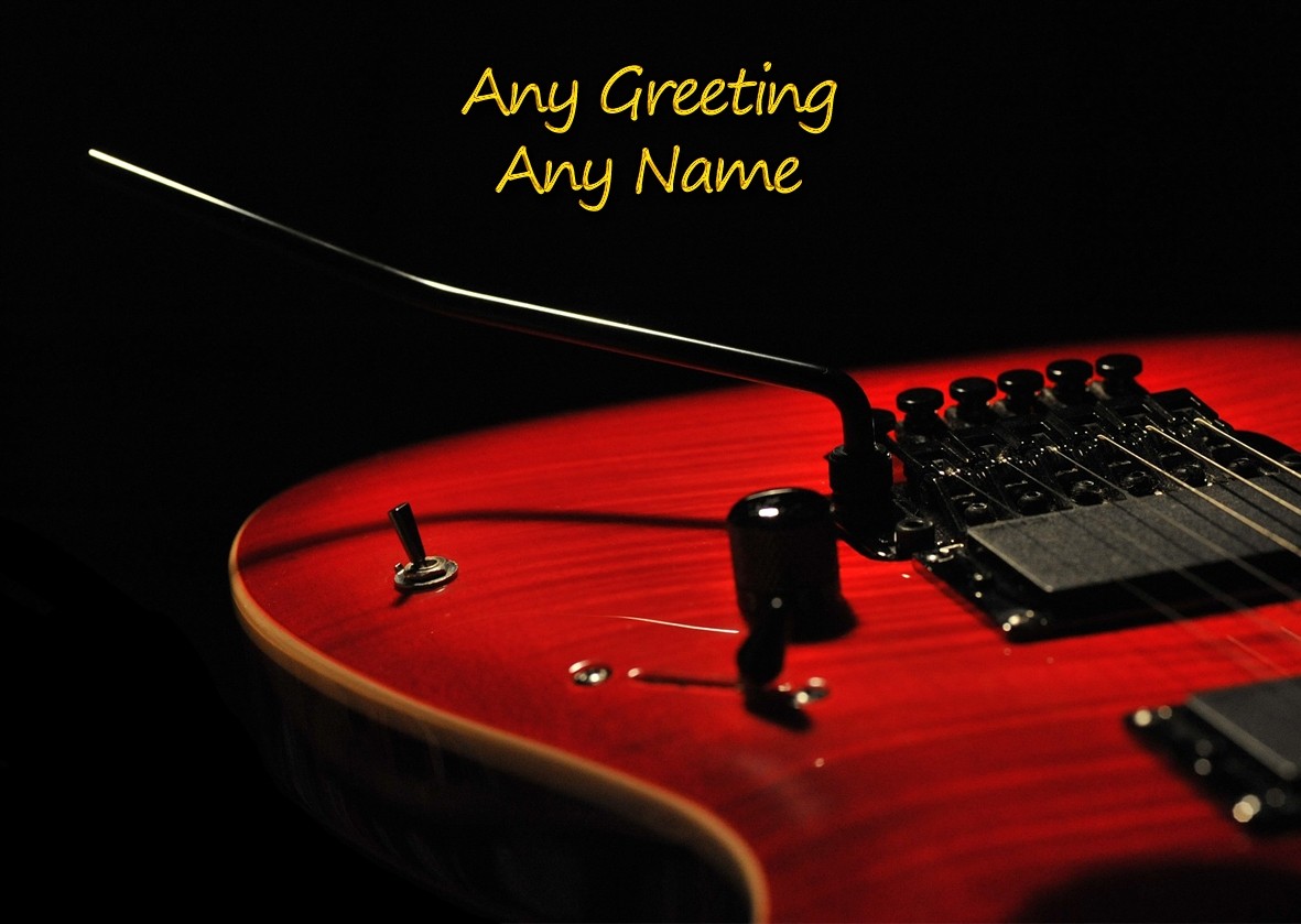 Personalised Guitar Card