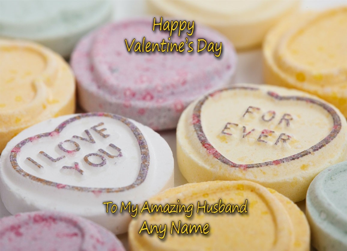 Personalised Valentines Day 'Husband' Verse Poem Greeting Card