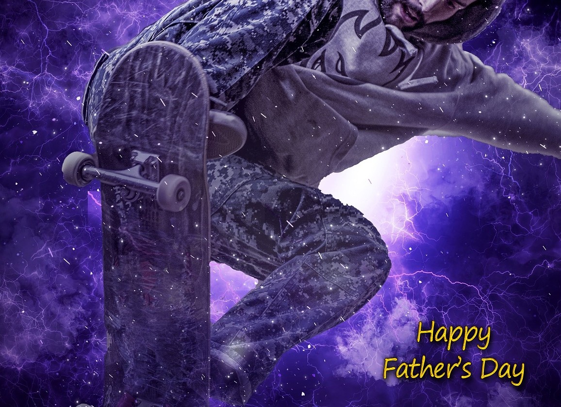 Skateboarding Fathers Day Card