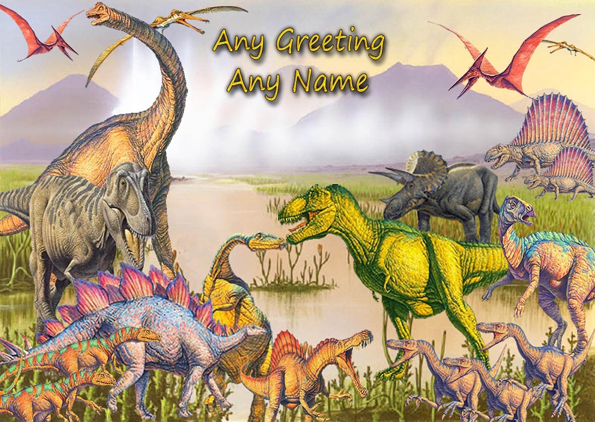 Personalised Dinosaurs Card