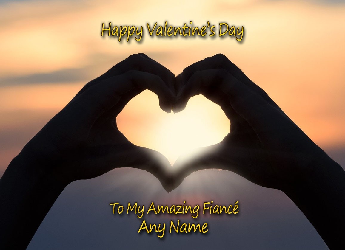 Personalised Valentines Day 'Special Fiance' Verse Poem Greeting Card