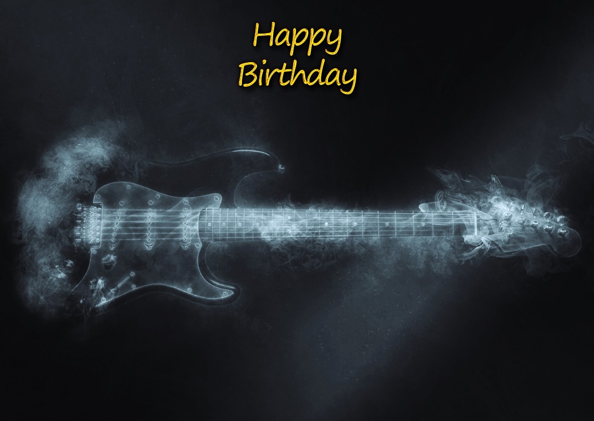 Guitar Birthday Card