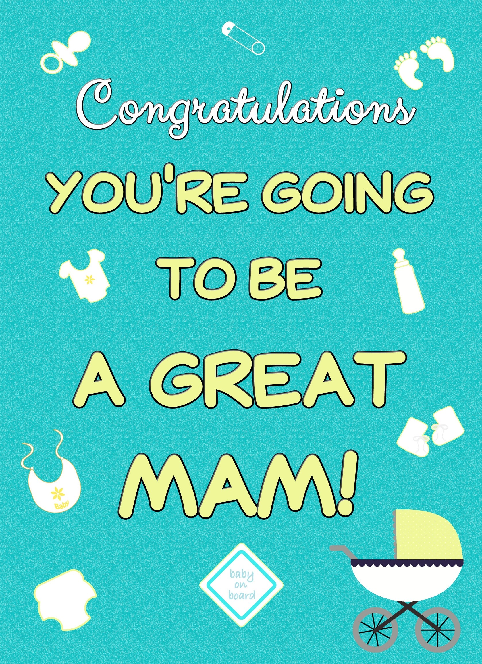 Baby Pregnancy Expecting Card (Mam)