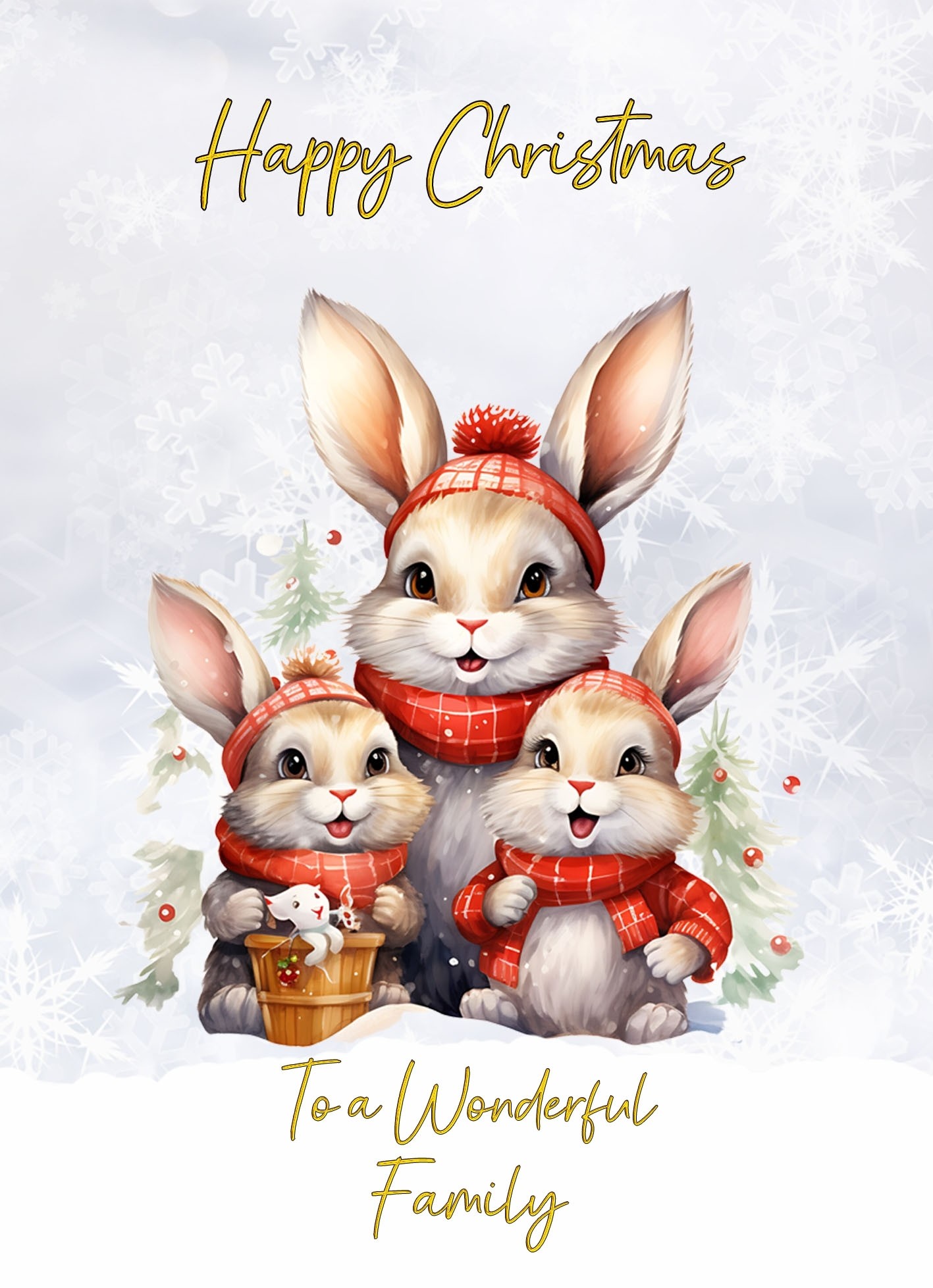 Christmas Card For Family (Rabbit)