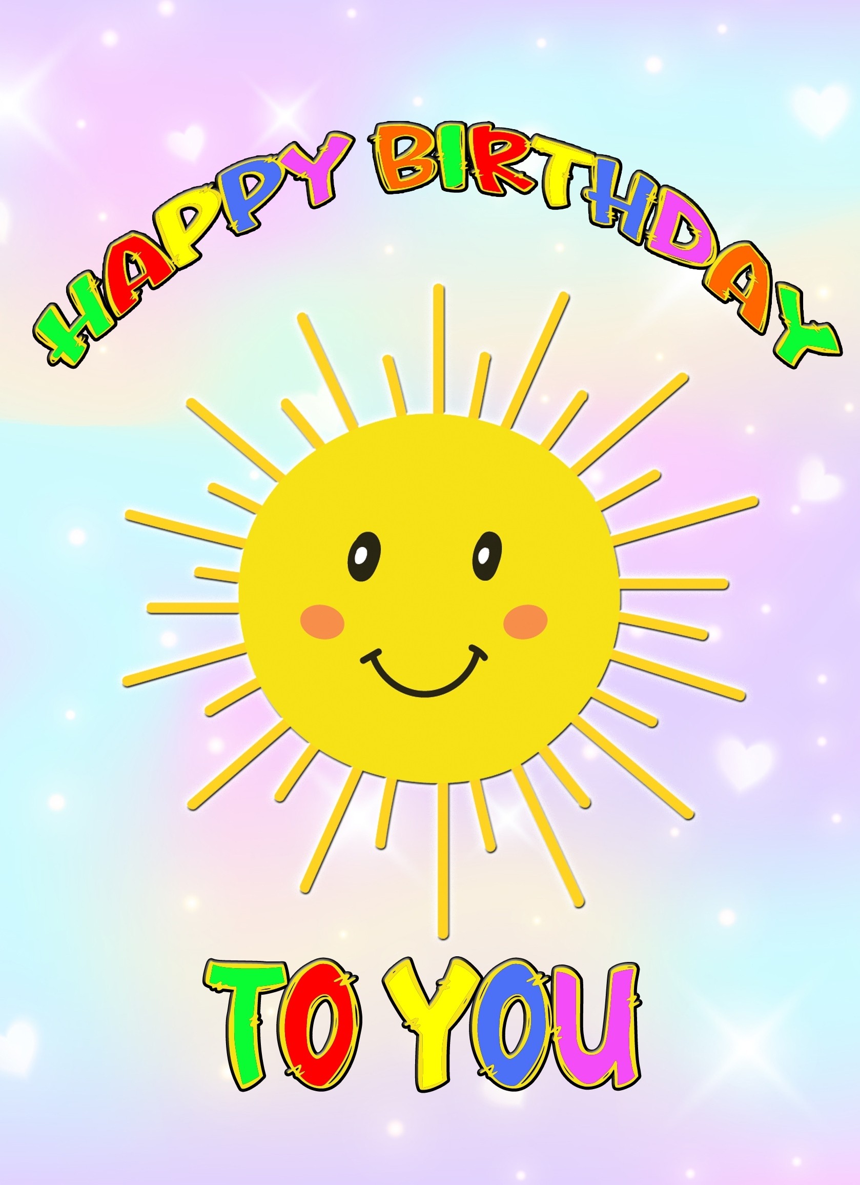 Happy Birthday Greeting Card (Sun)