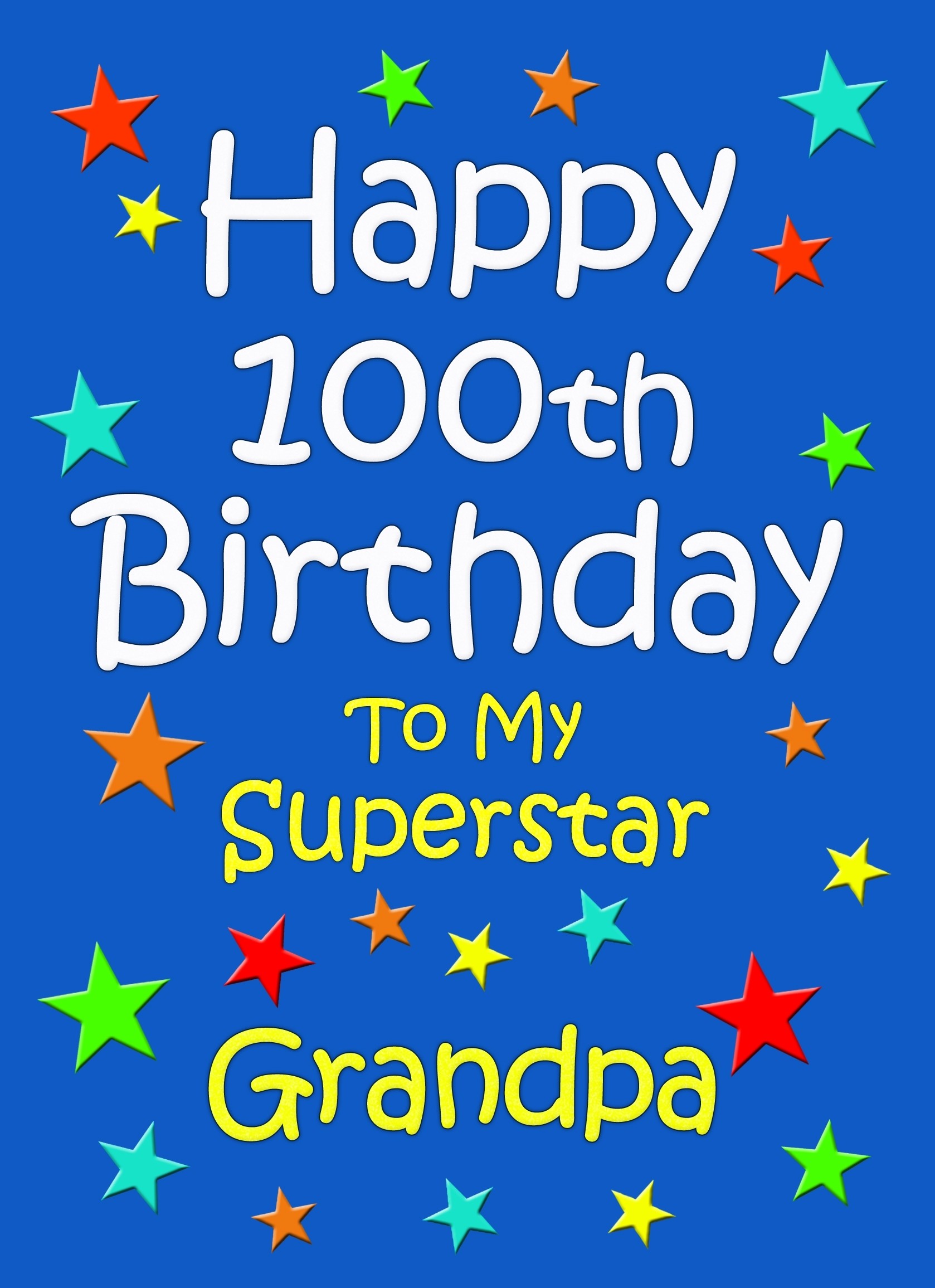 Grandpa 100th Birthday Card (Blue)