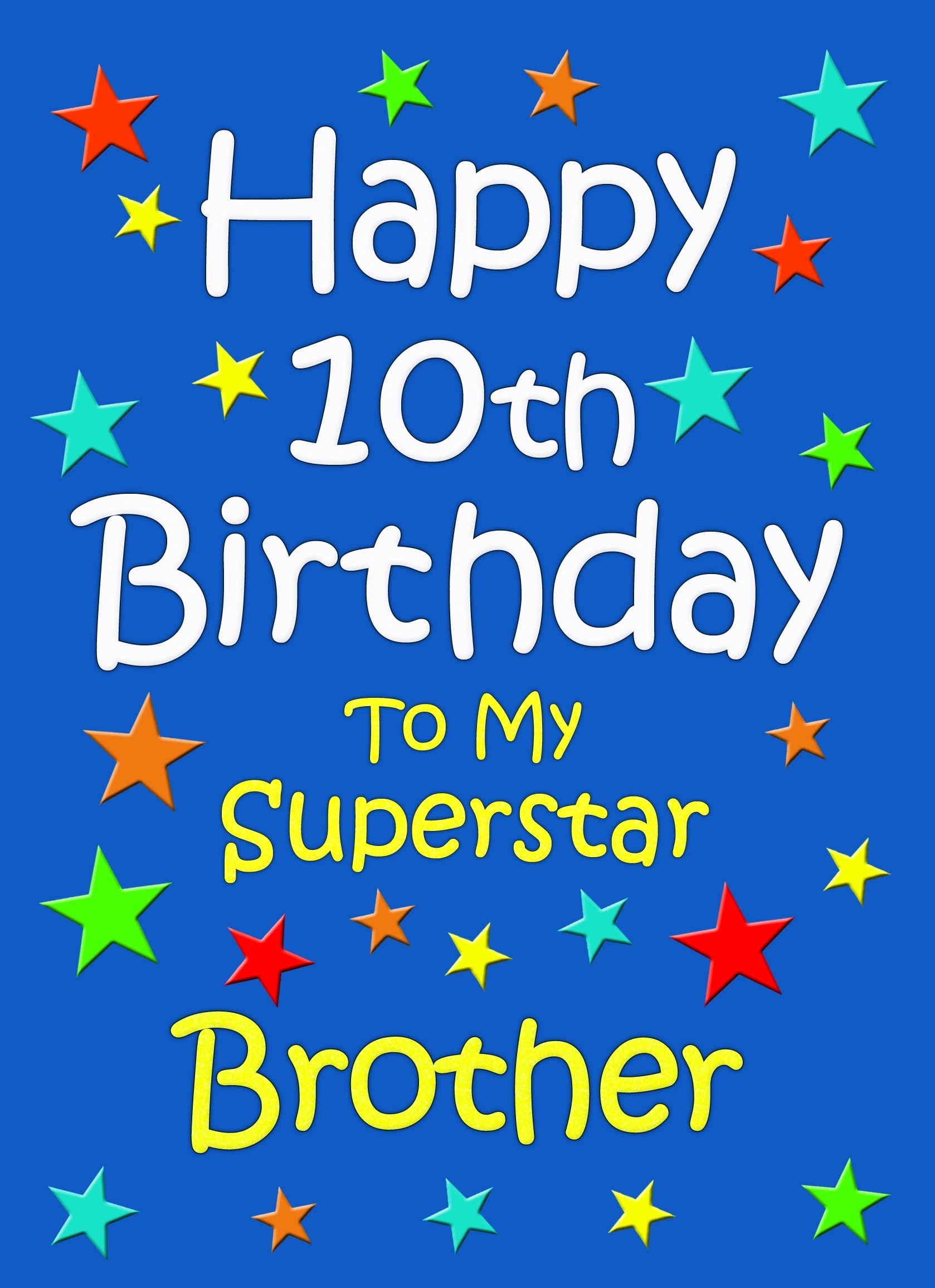 Brother 10th Birthday Card (Blue)