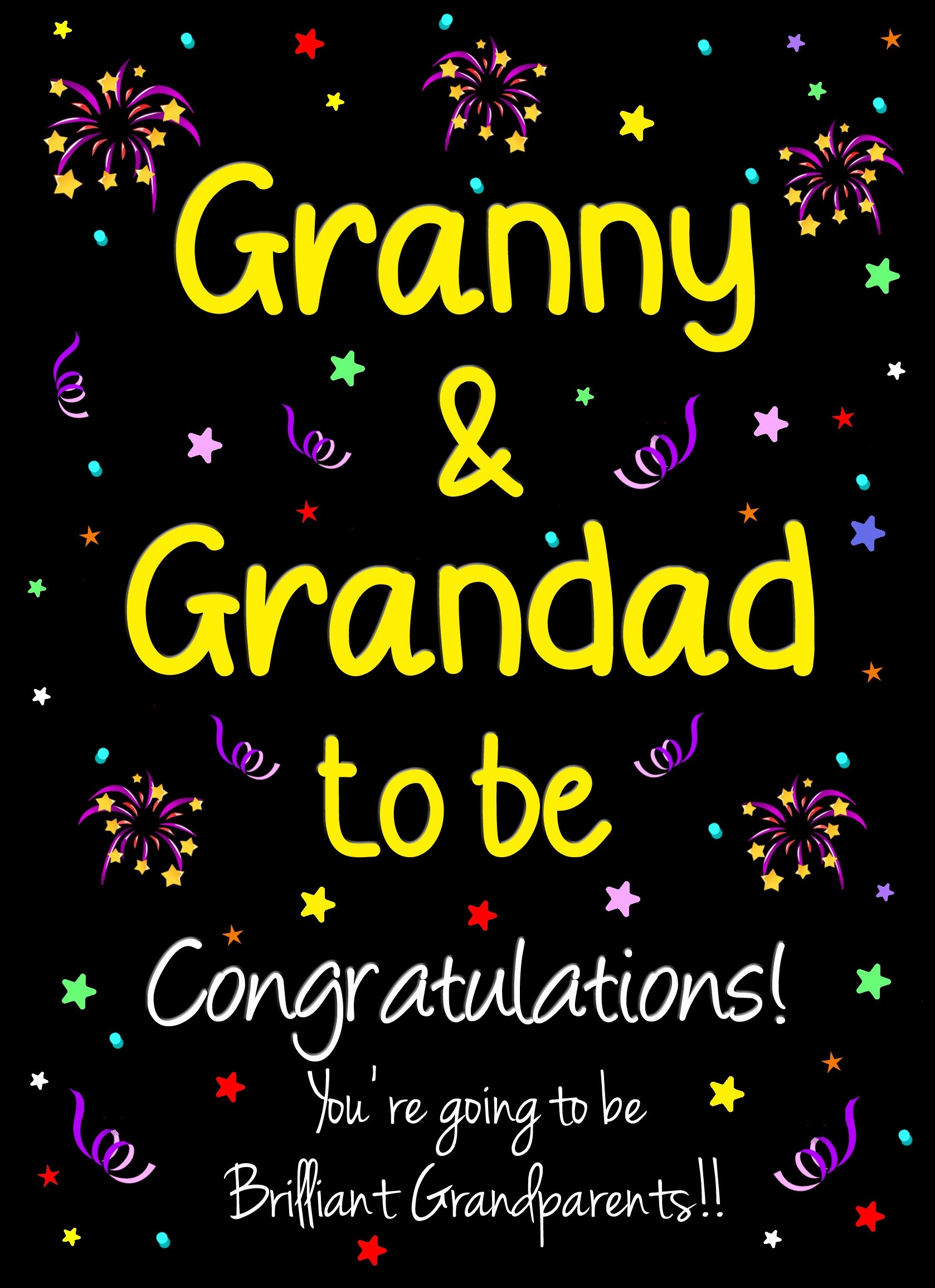 Granny and Grandad to be Baby Pregnancy Congratulations Card 
