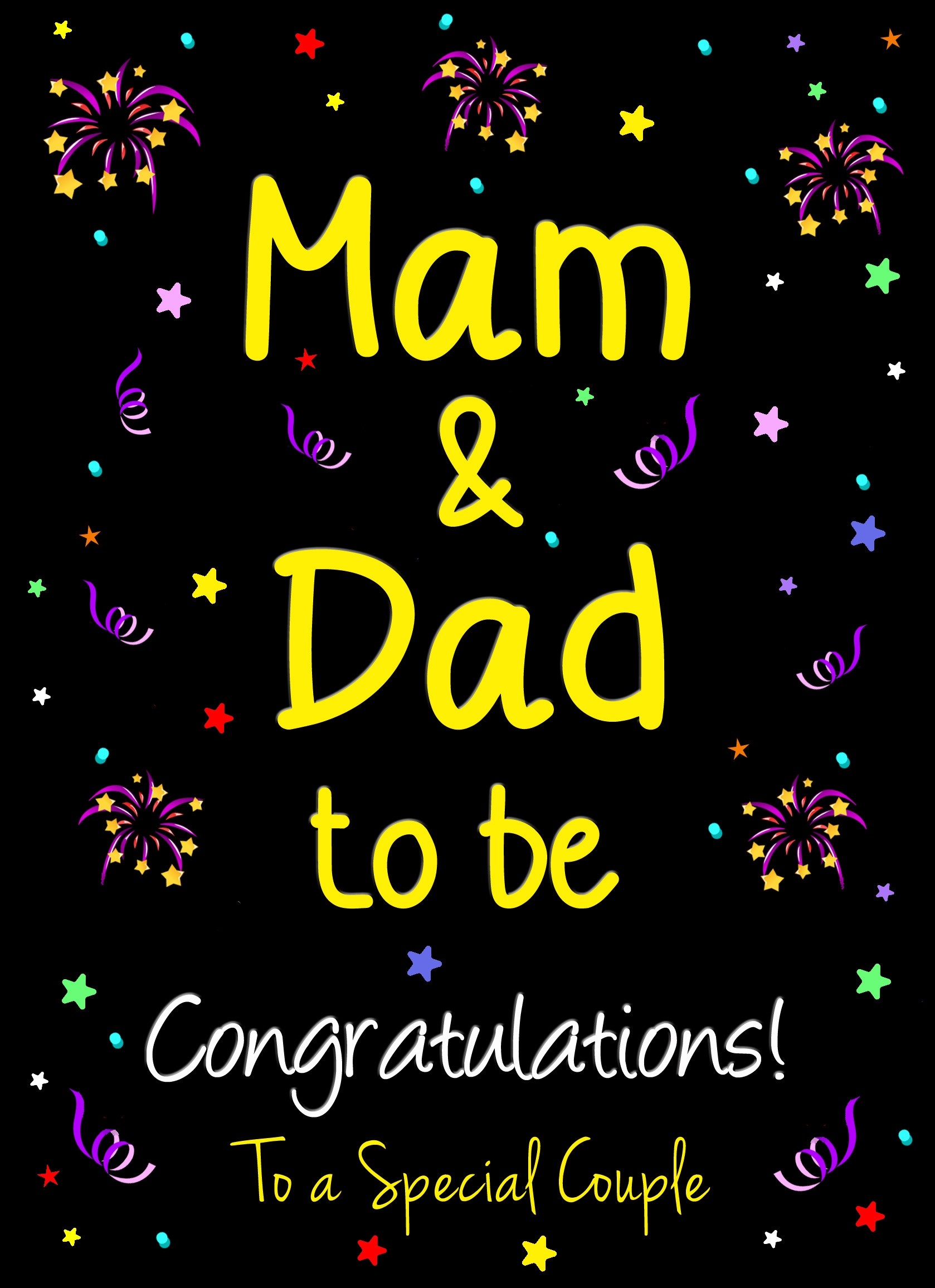 Mam and Dad to be Baby Pregnancy Congratulations Card 