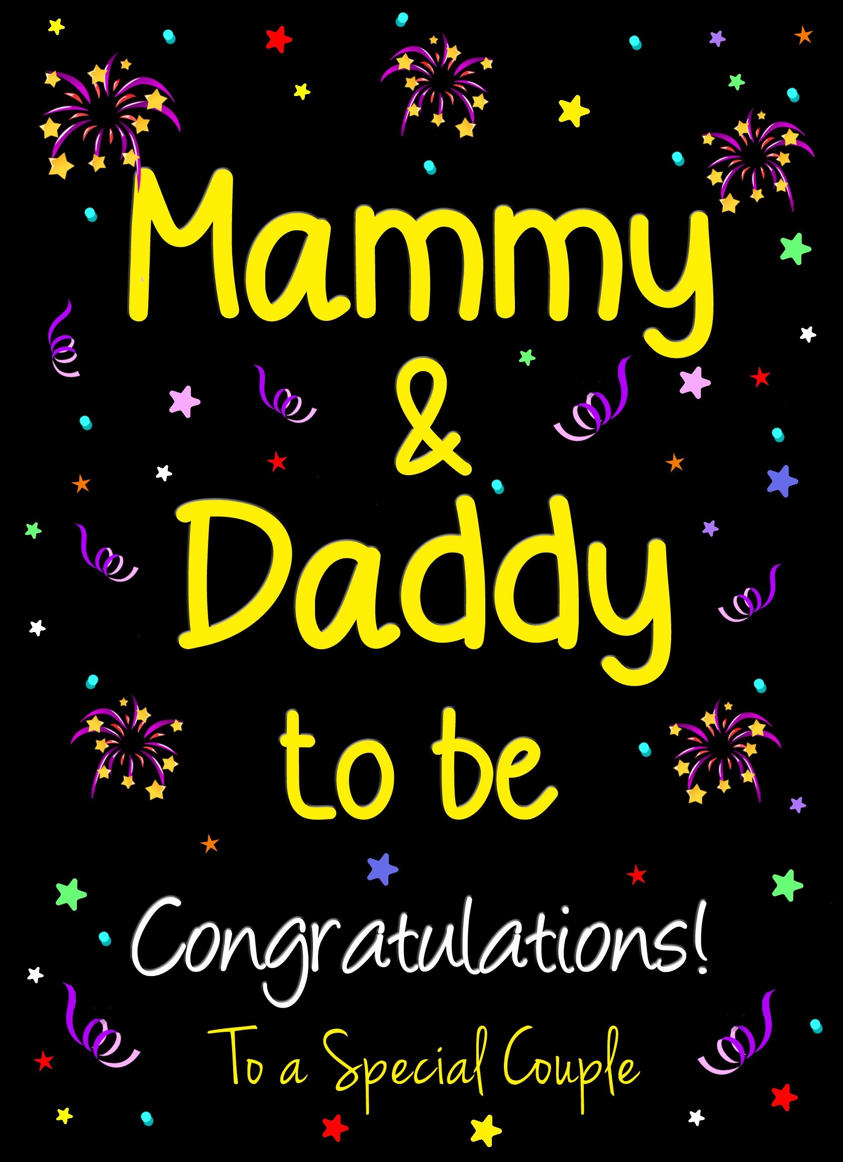 Mammy and Daddy to be Baby Pregnancy Congratulations Card 