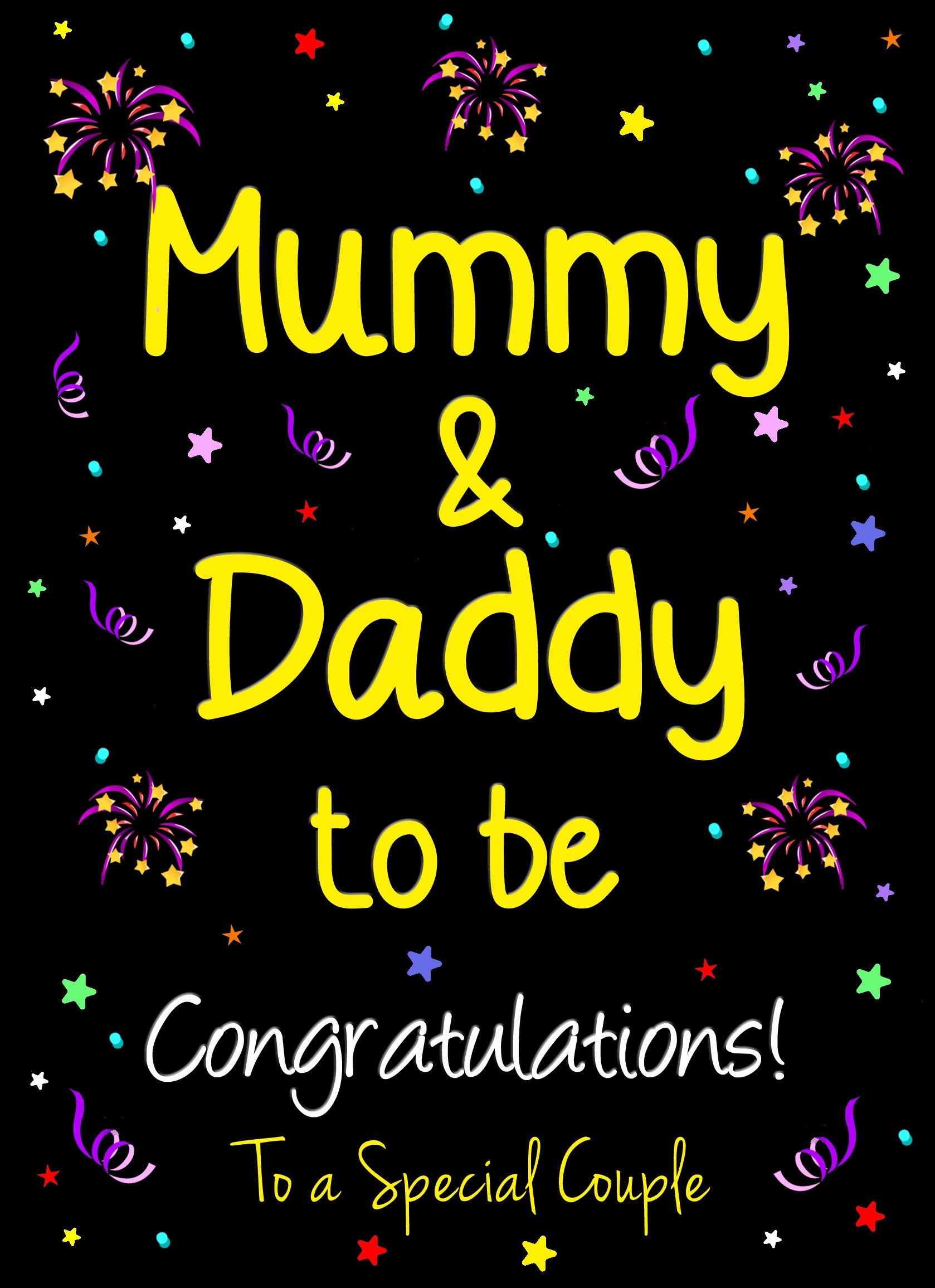 Mummy and Daddy to be Baby Pregnancy Congratulations Card 