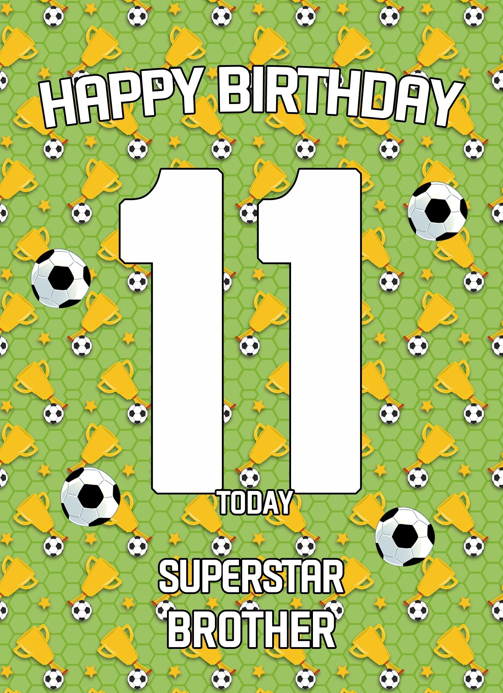 11th Birthday Football Card for Brother