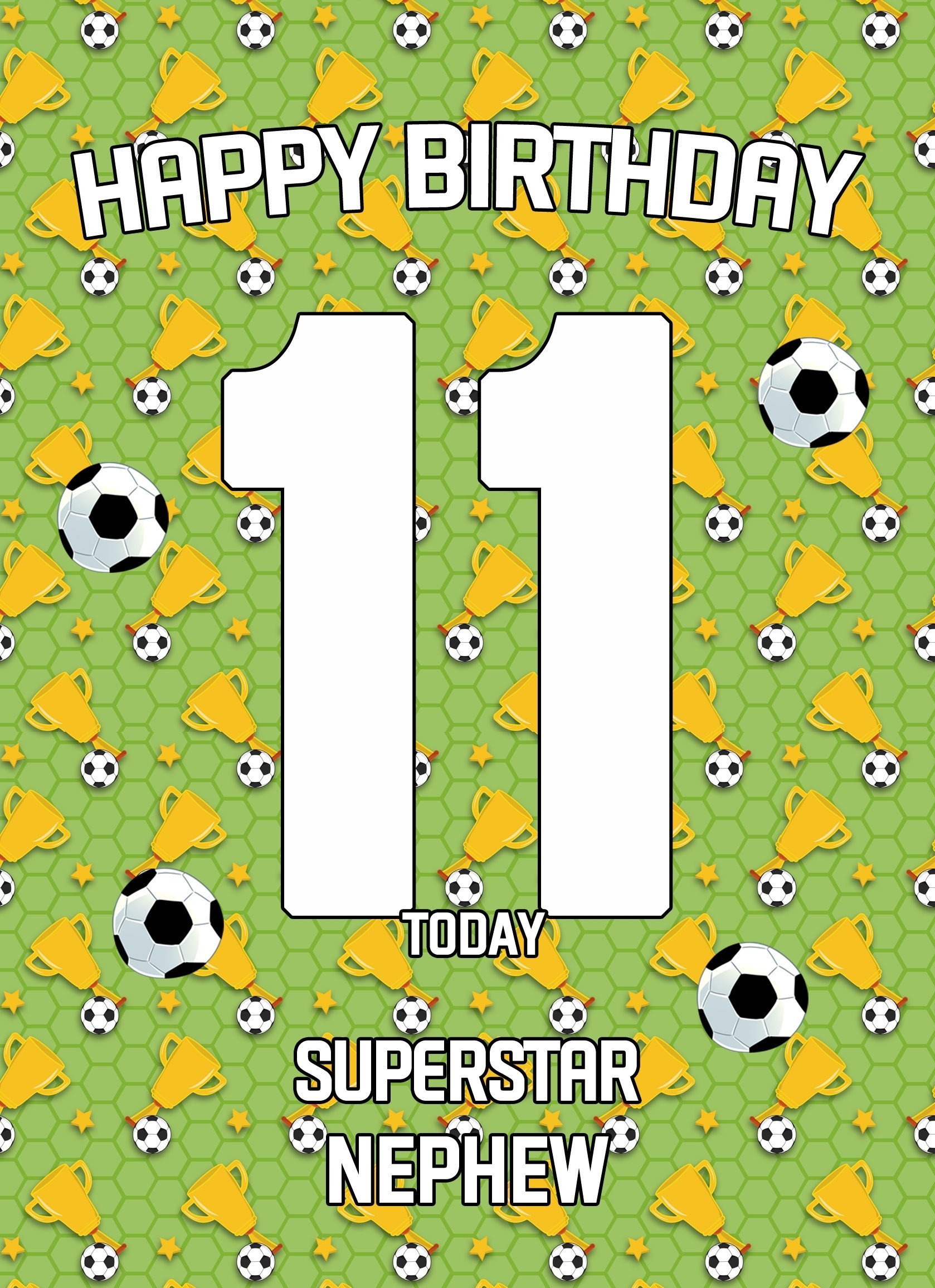 11th Birthday Football Card for Nephew