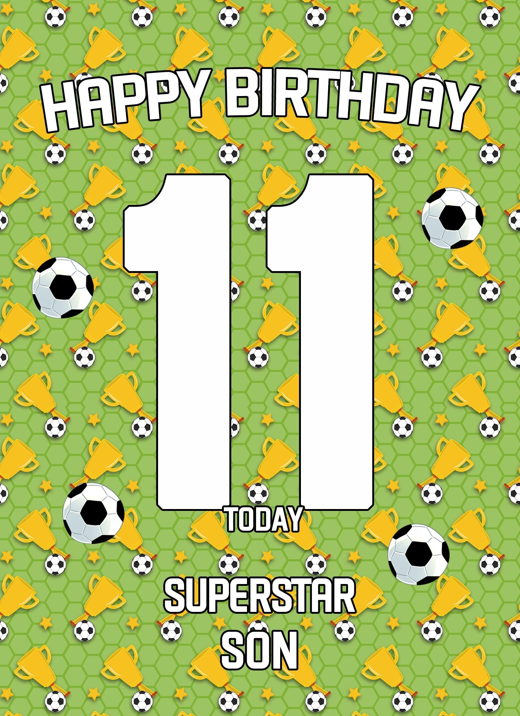 11th Birthday Football Card for Son