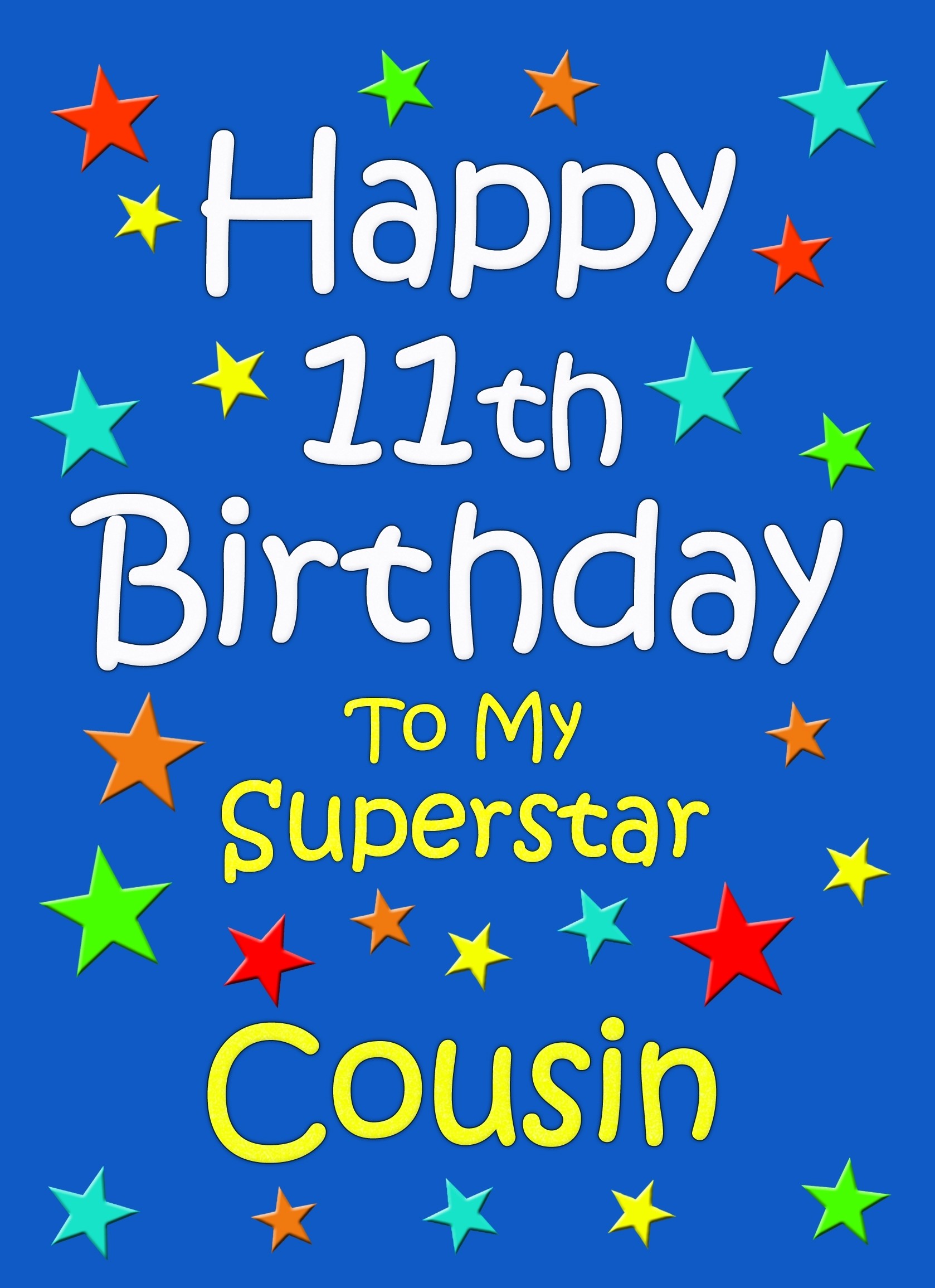 Cousin 11th Birthday Card (Blue)