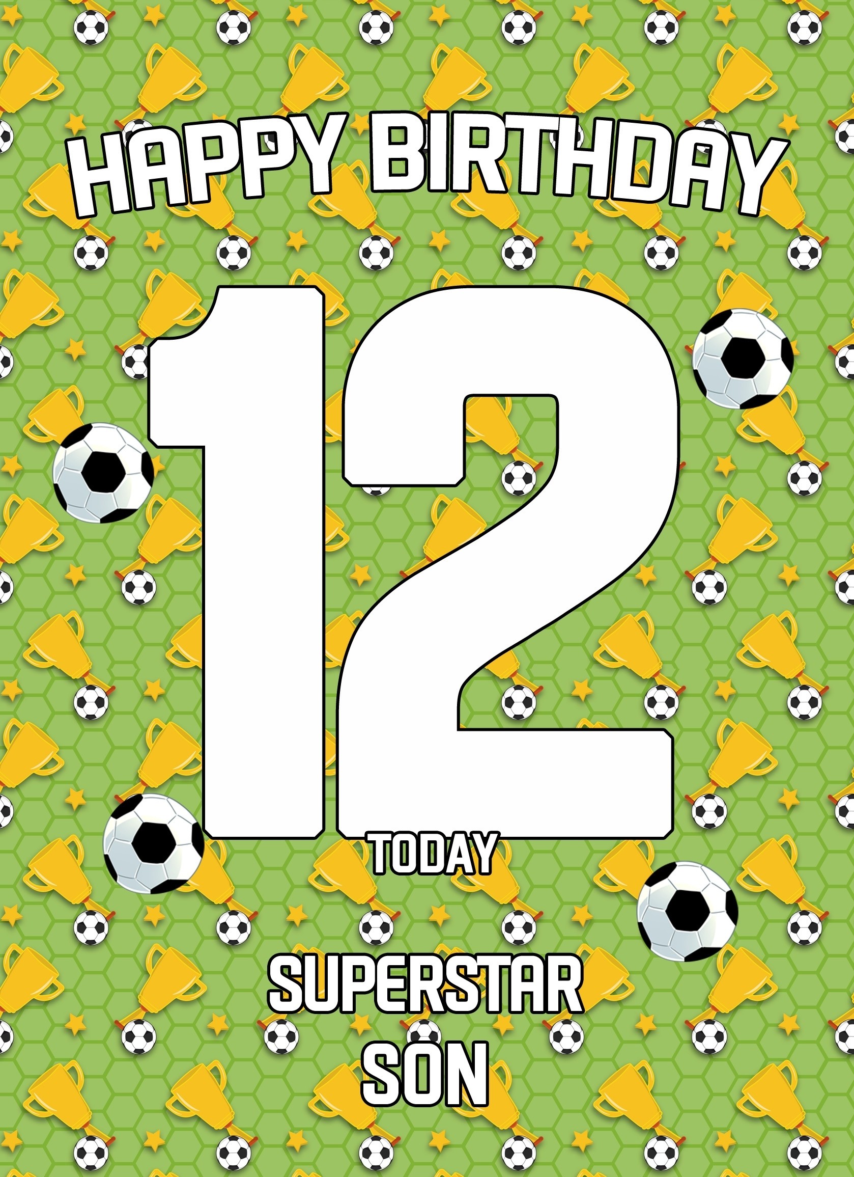 12th Birthday Football Card for Son