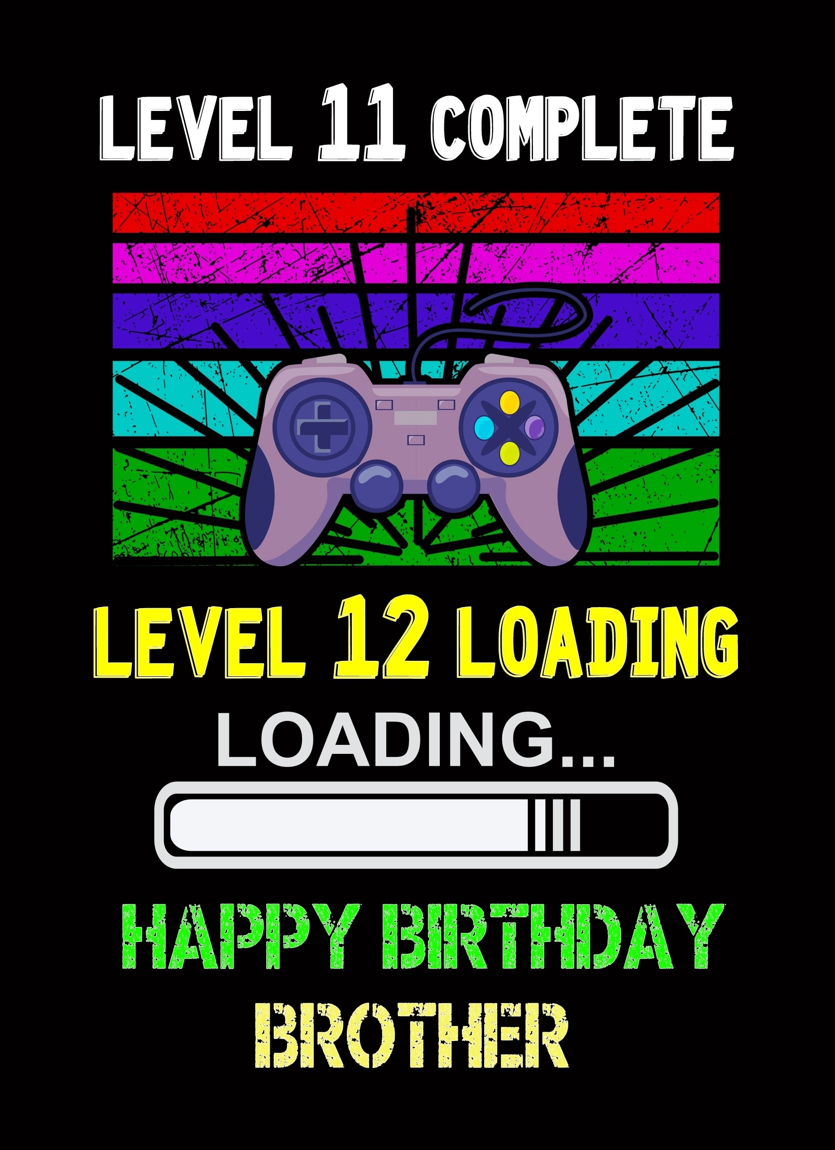 Brother 12th Birthday Card (Gamer, Design 2)
