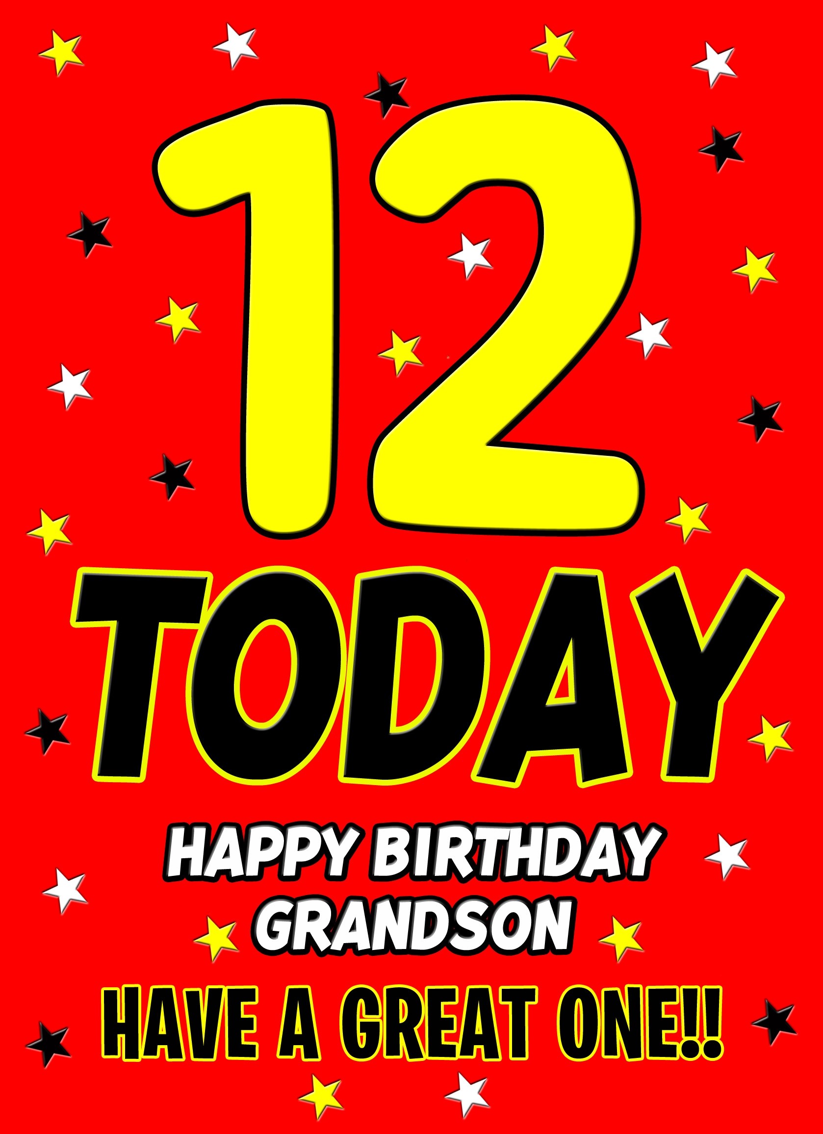 12 Today Birthday Card (Grandson)
