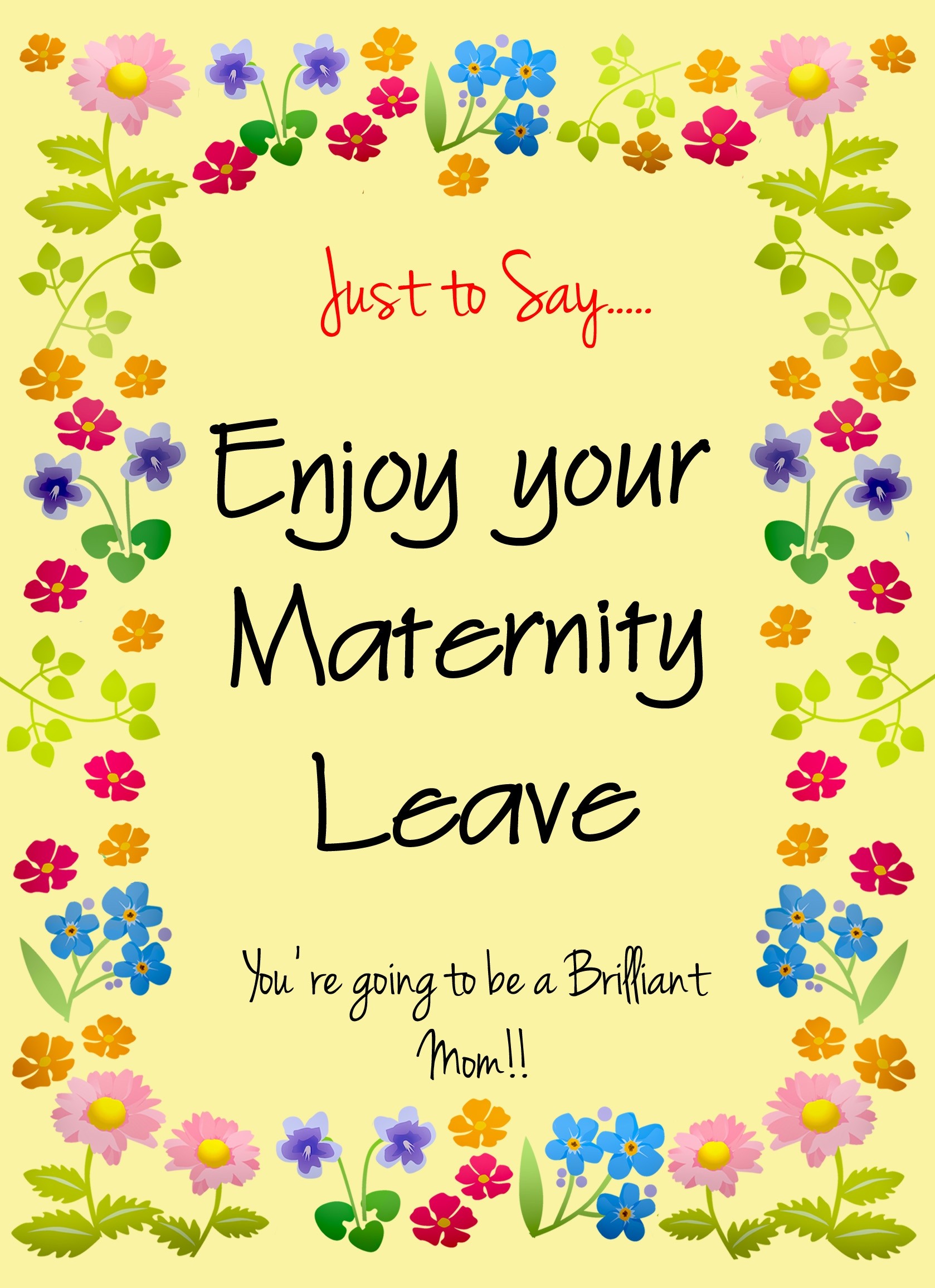 Maternity Leave Baby Pregnancy Expecting Card (Mom)