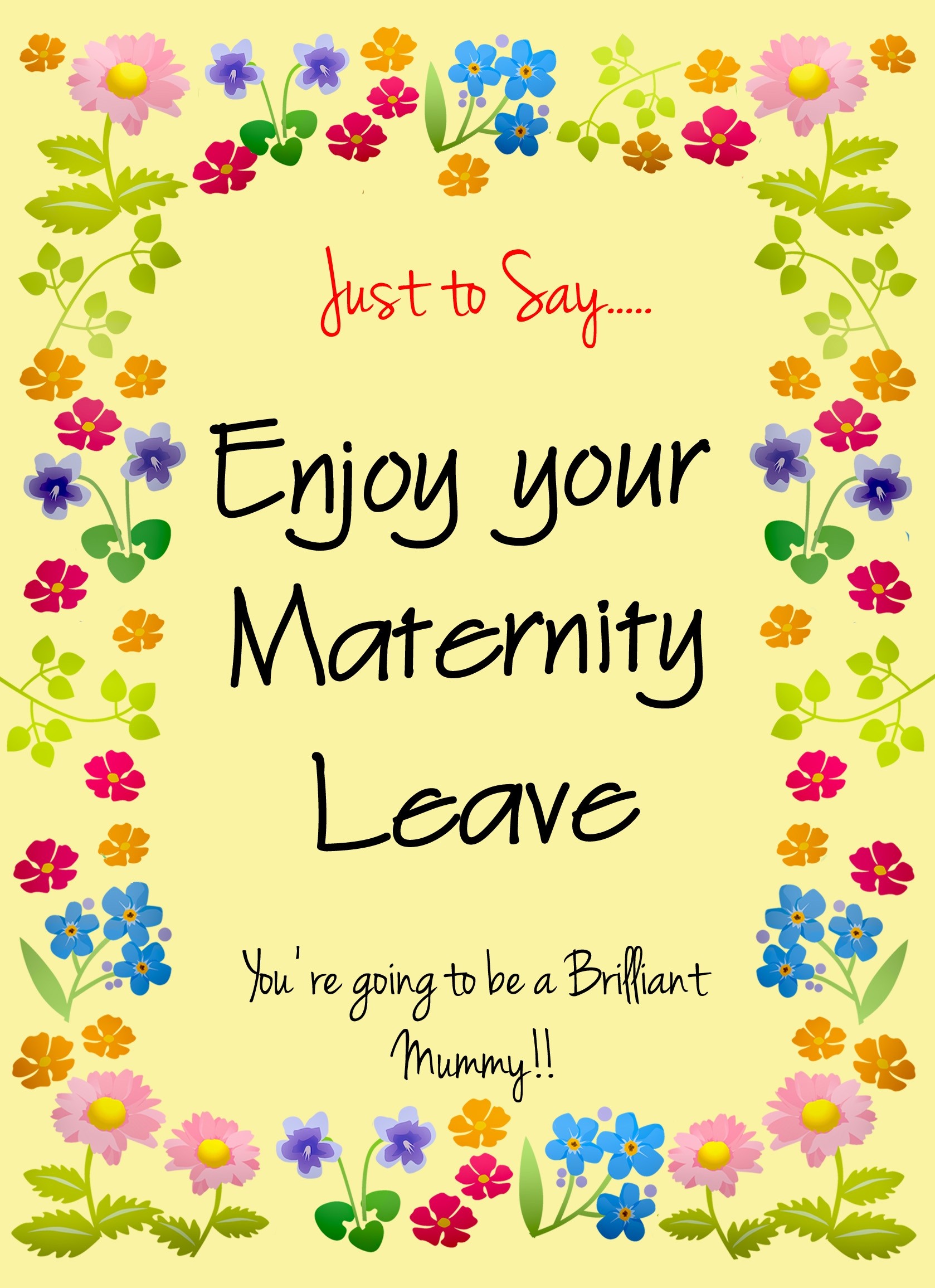 Maternity Leave Baby Pregnancy Expecting Card (Mummy)