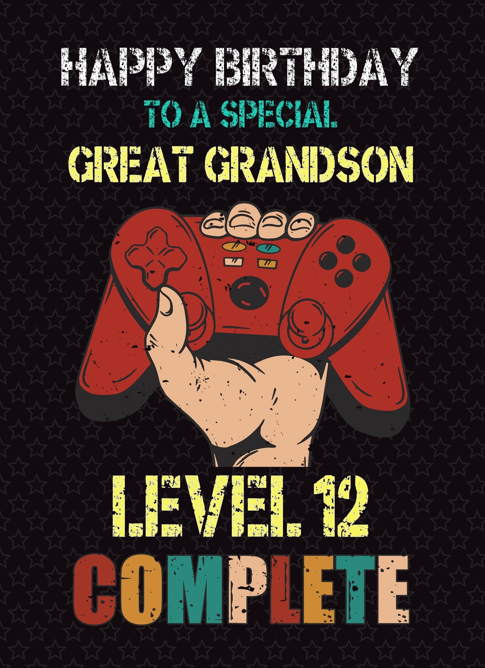 Great Grandson 13th Birthday Card (Gamer, Design 3)