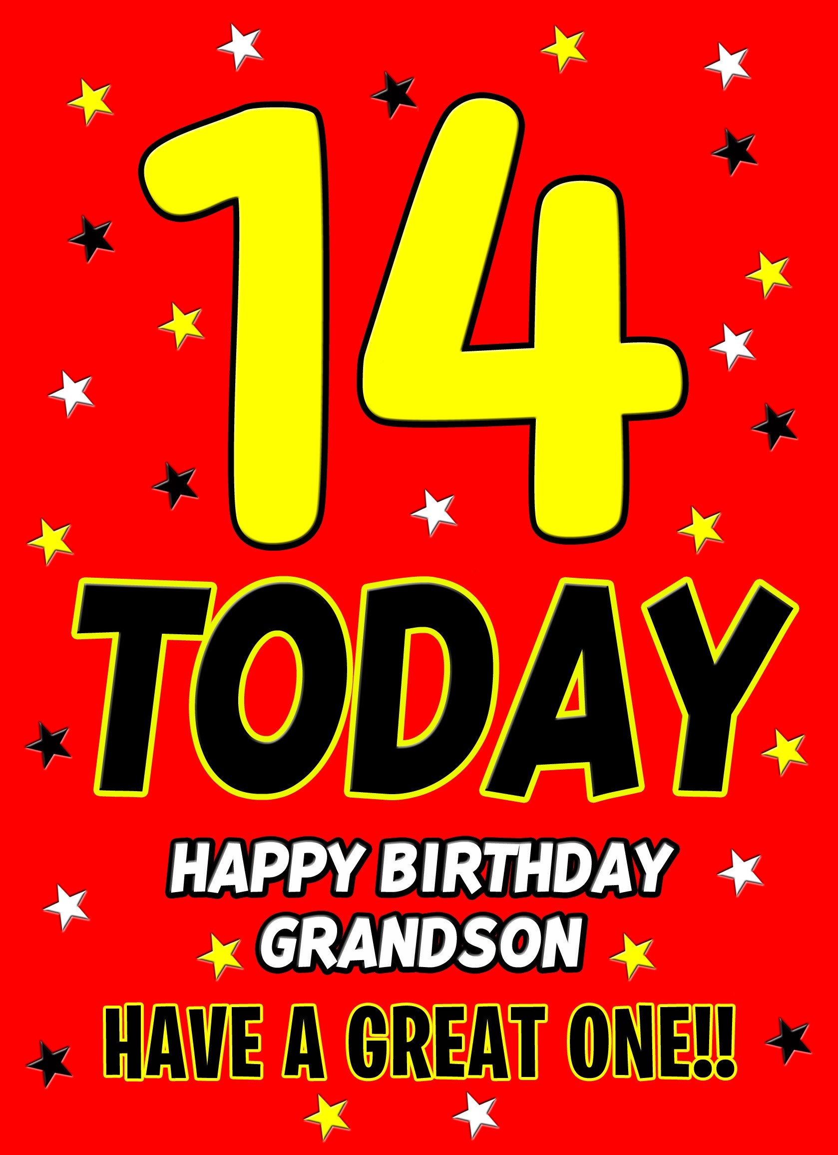 14 Today Birthday Card (Grandson)