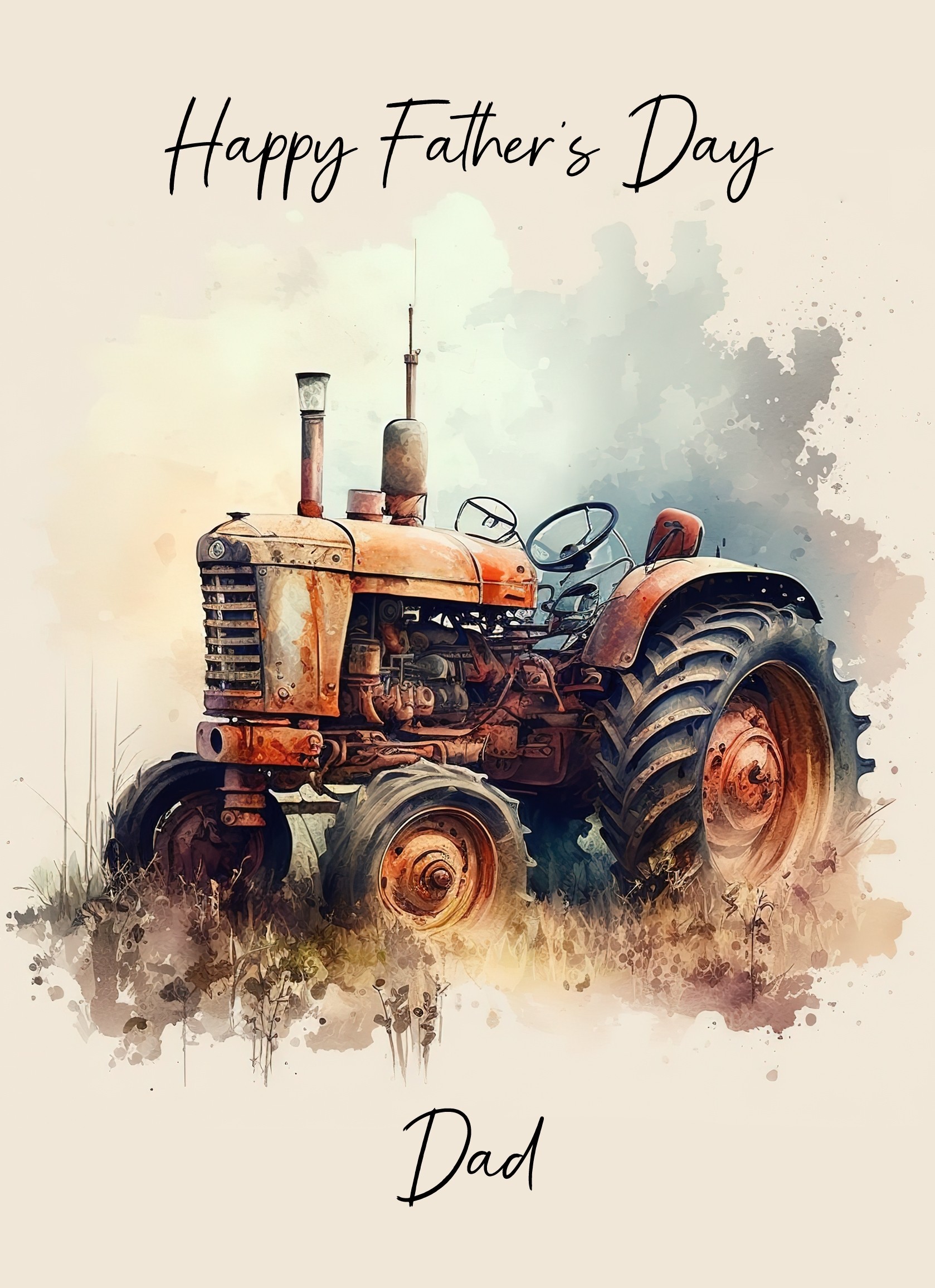 Tractor Fathers Day Card for Dad