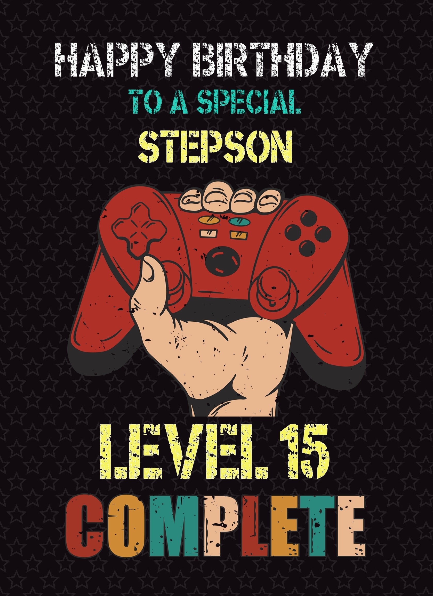 Stepson 16th Birthday Card (Gamer, Design 3)