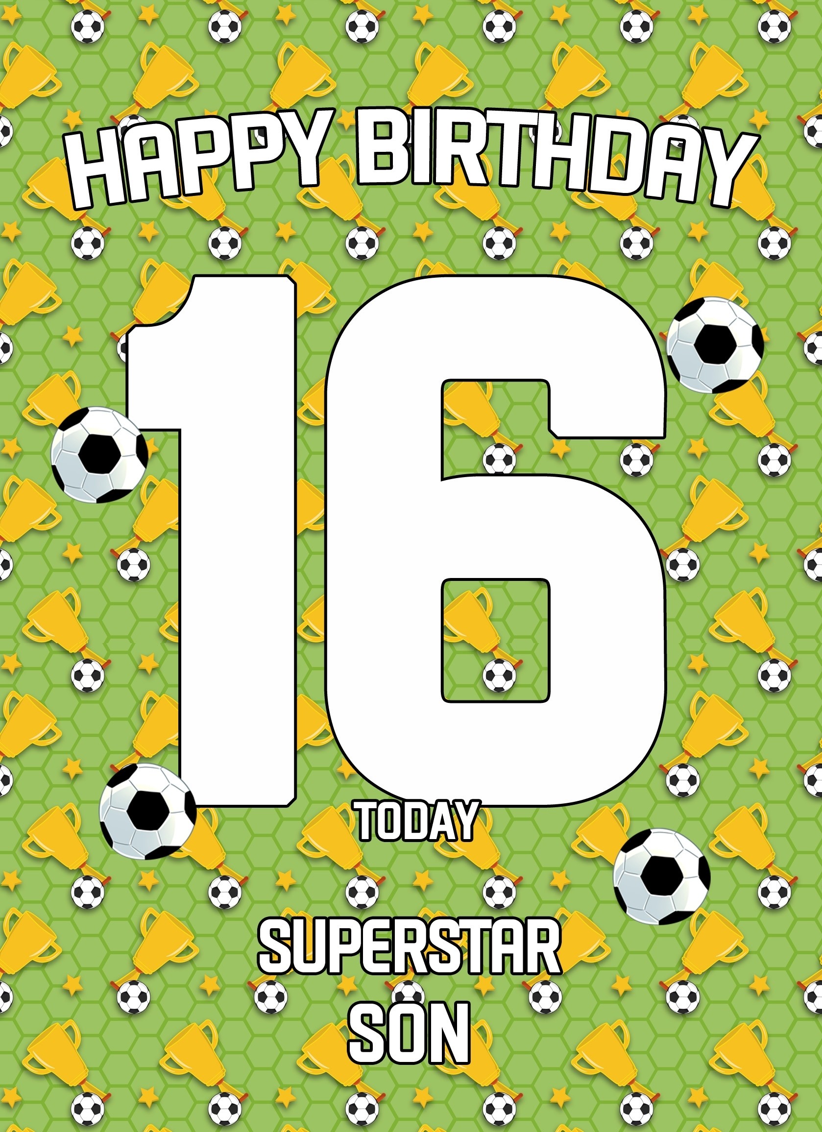 16th Birthday Football Card for Son