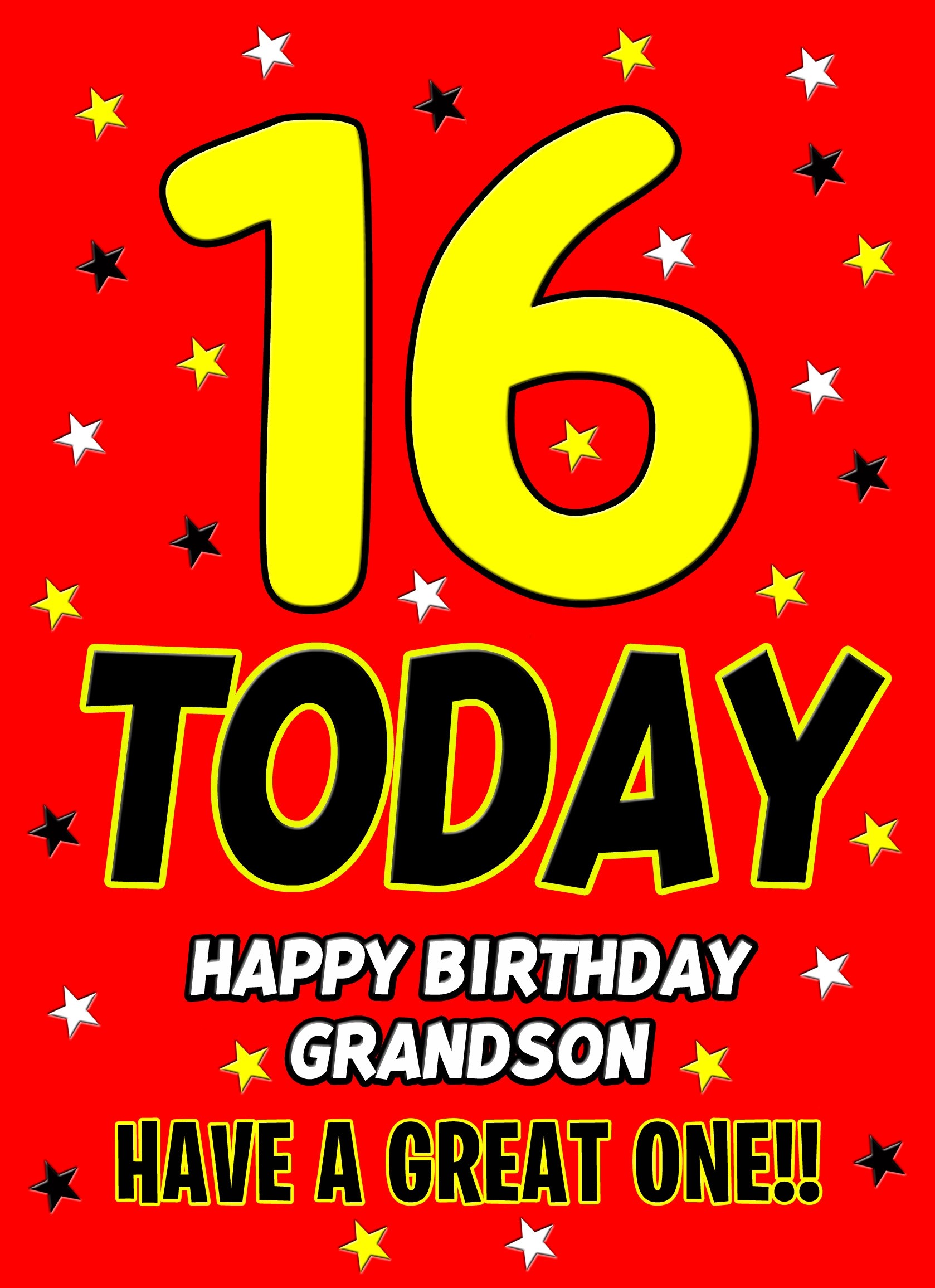 16 Today Birthday Card (Grandson)
