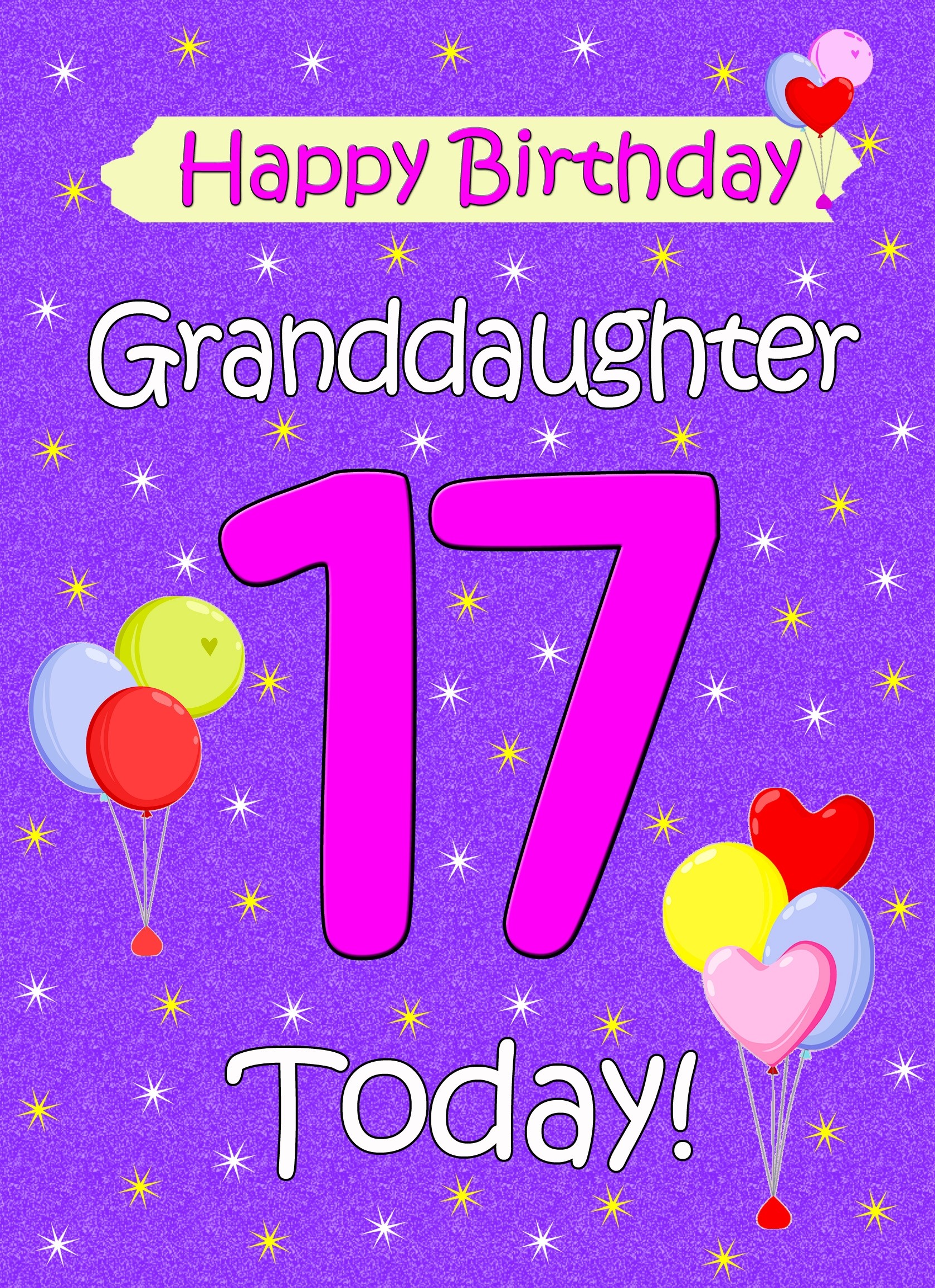 Granddaughter 17th Birthday Card (Lilac)