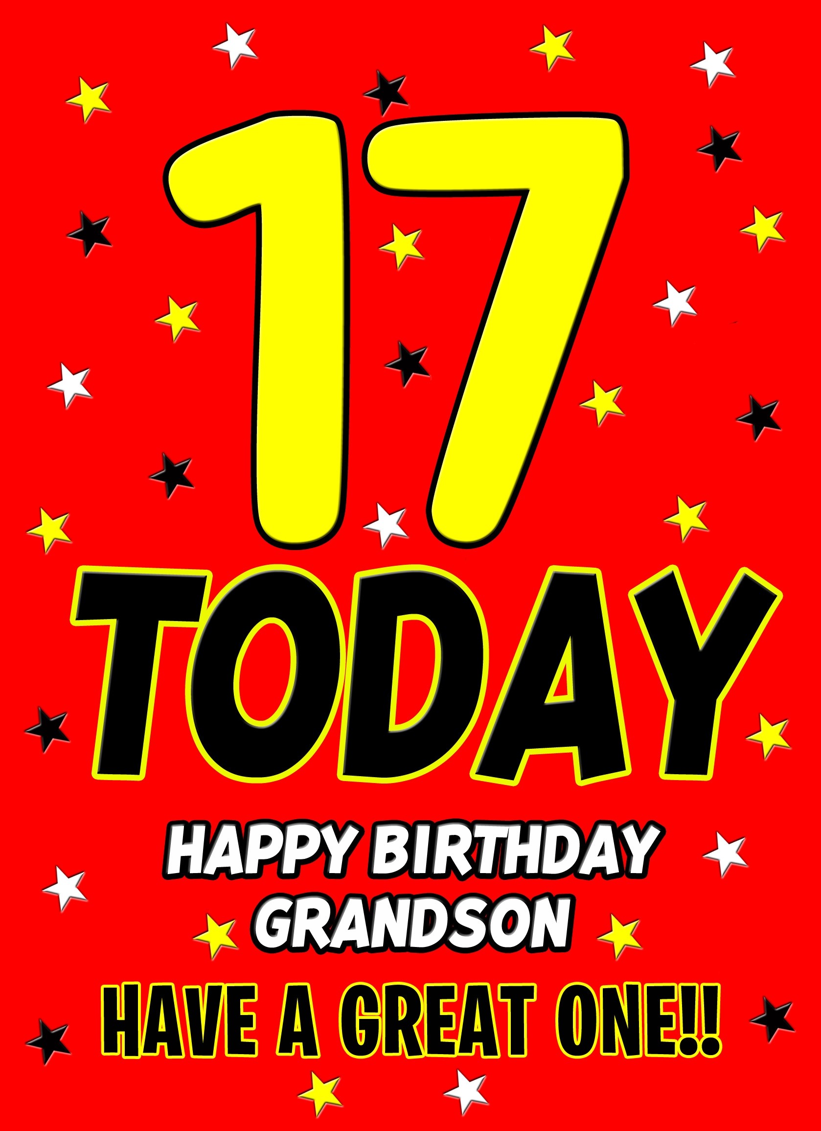 17 Today Birthday Card (Grandson)