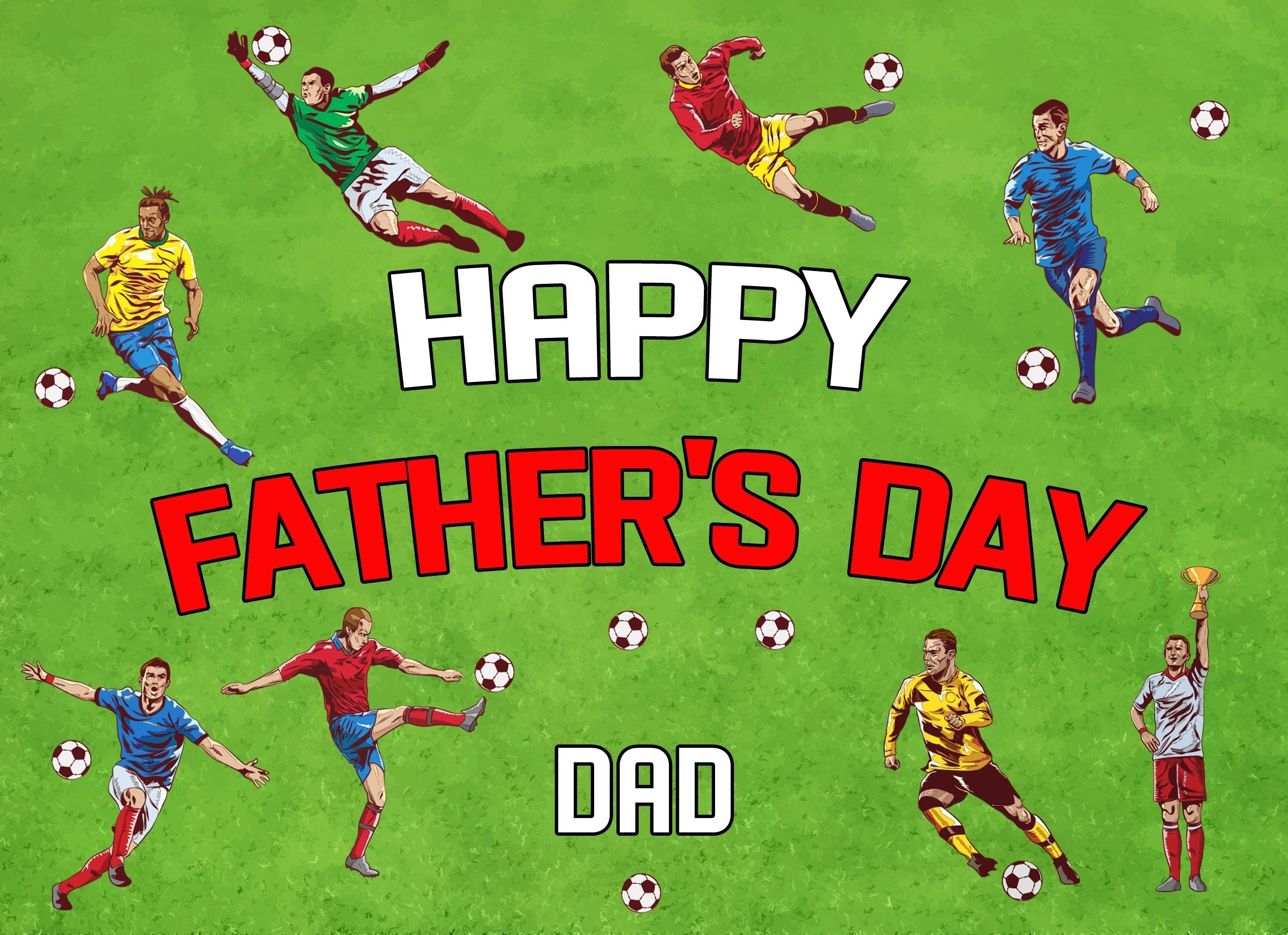 Football Fathers Day Card for Dad