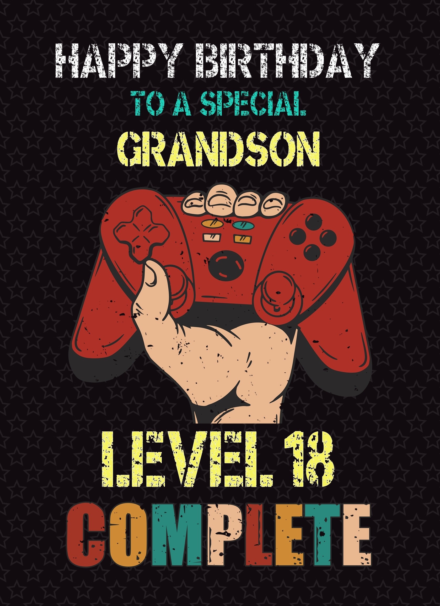 Grandson 19th Birthday Card (Gamer, Design 3)