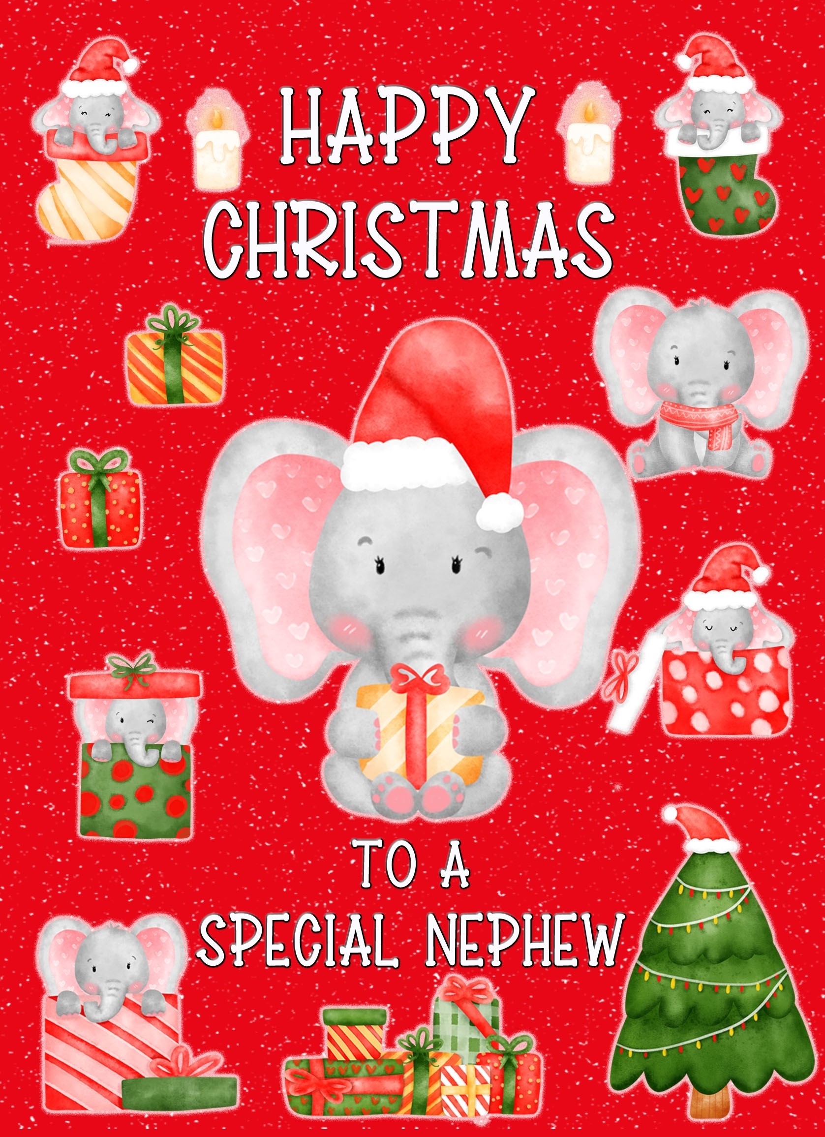 Christmas Card For Special Nephew (Red)