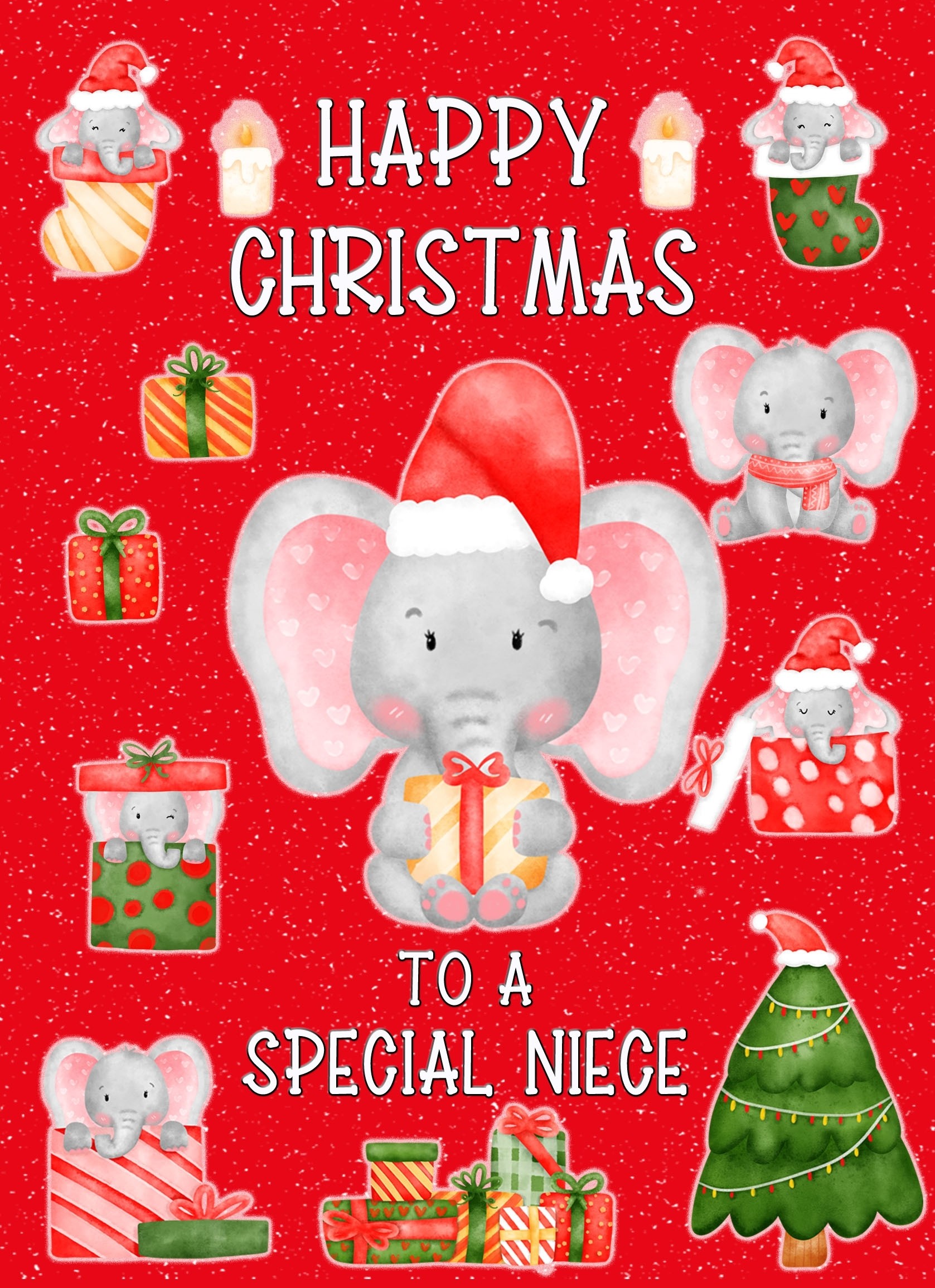 Christmas Card For Special Niece (Red)