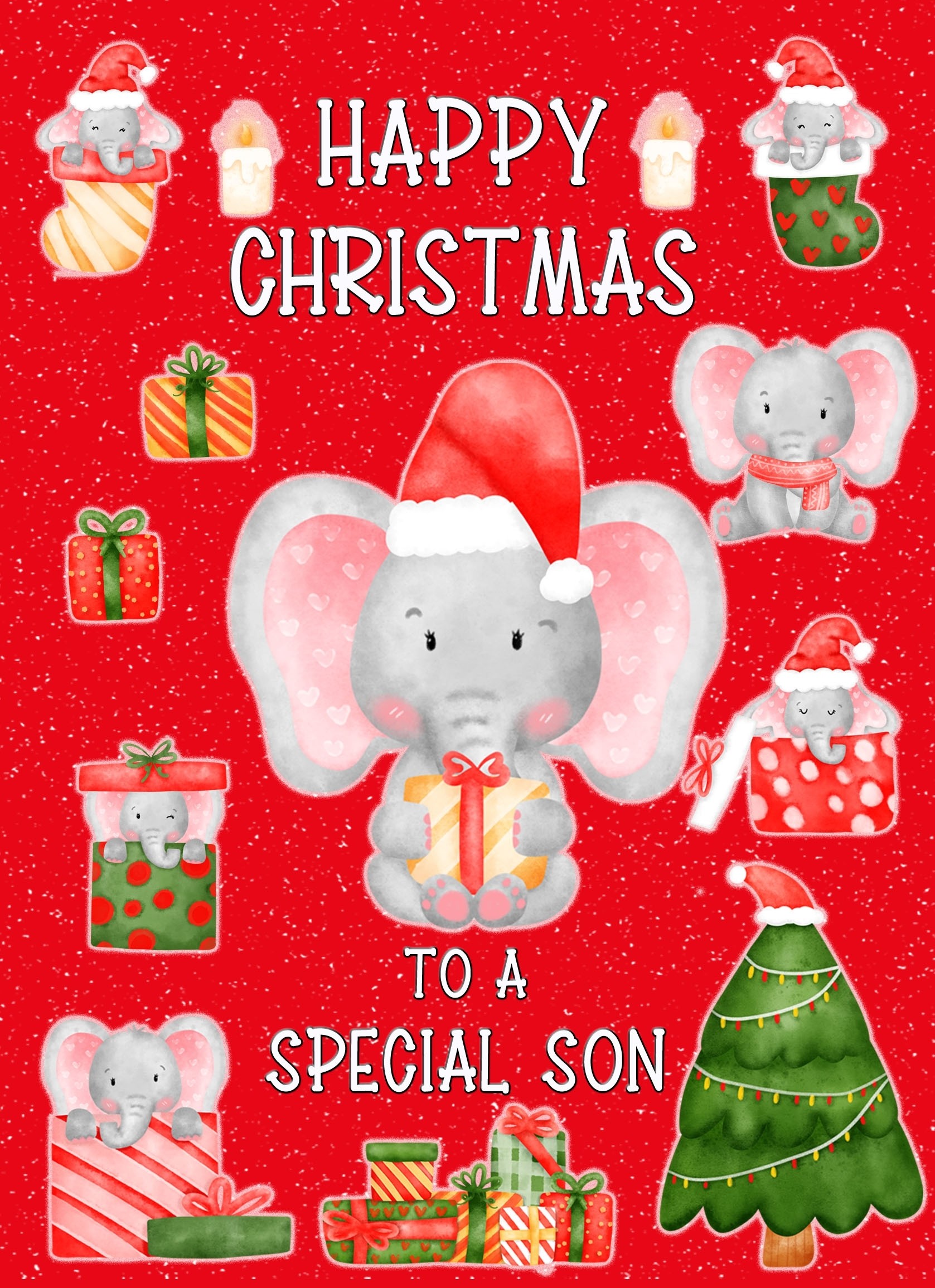 Christmas Card For Special Son (Red)