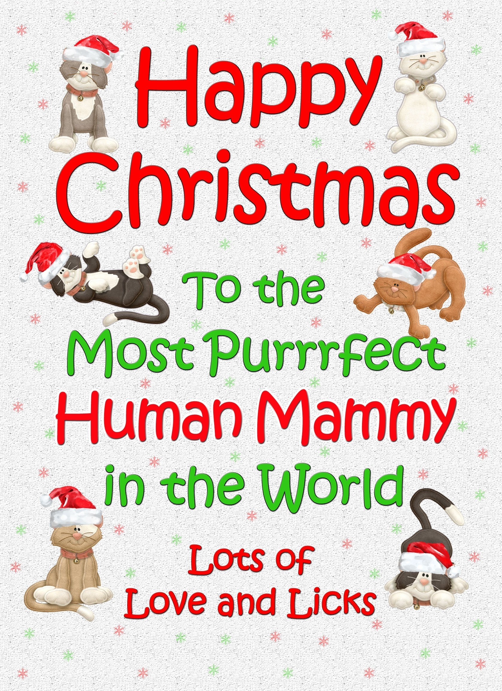 From the Cat Christmas Card (Human Mammy, White)