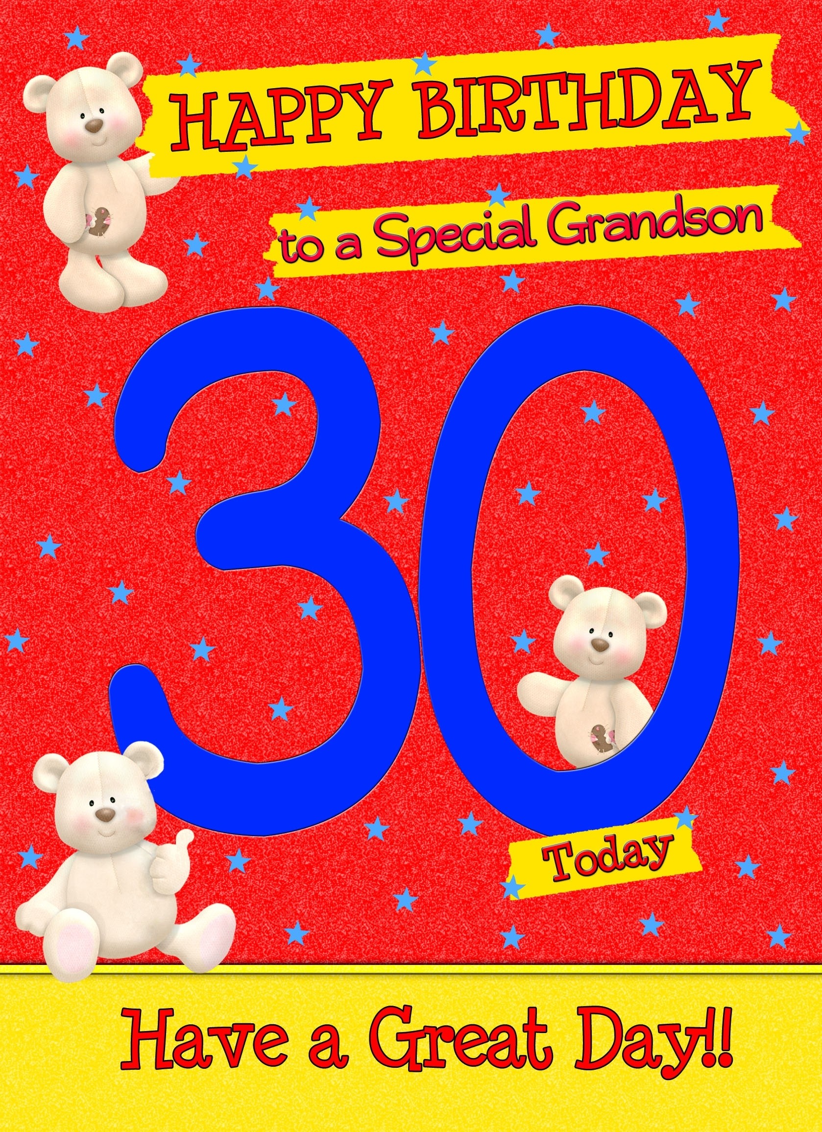 30 Today Birthday Card (Grandson)
