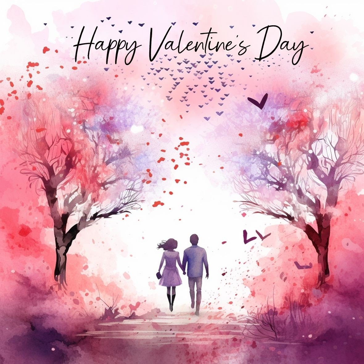 Valentines Day Square Greeting Card (Design 1)